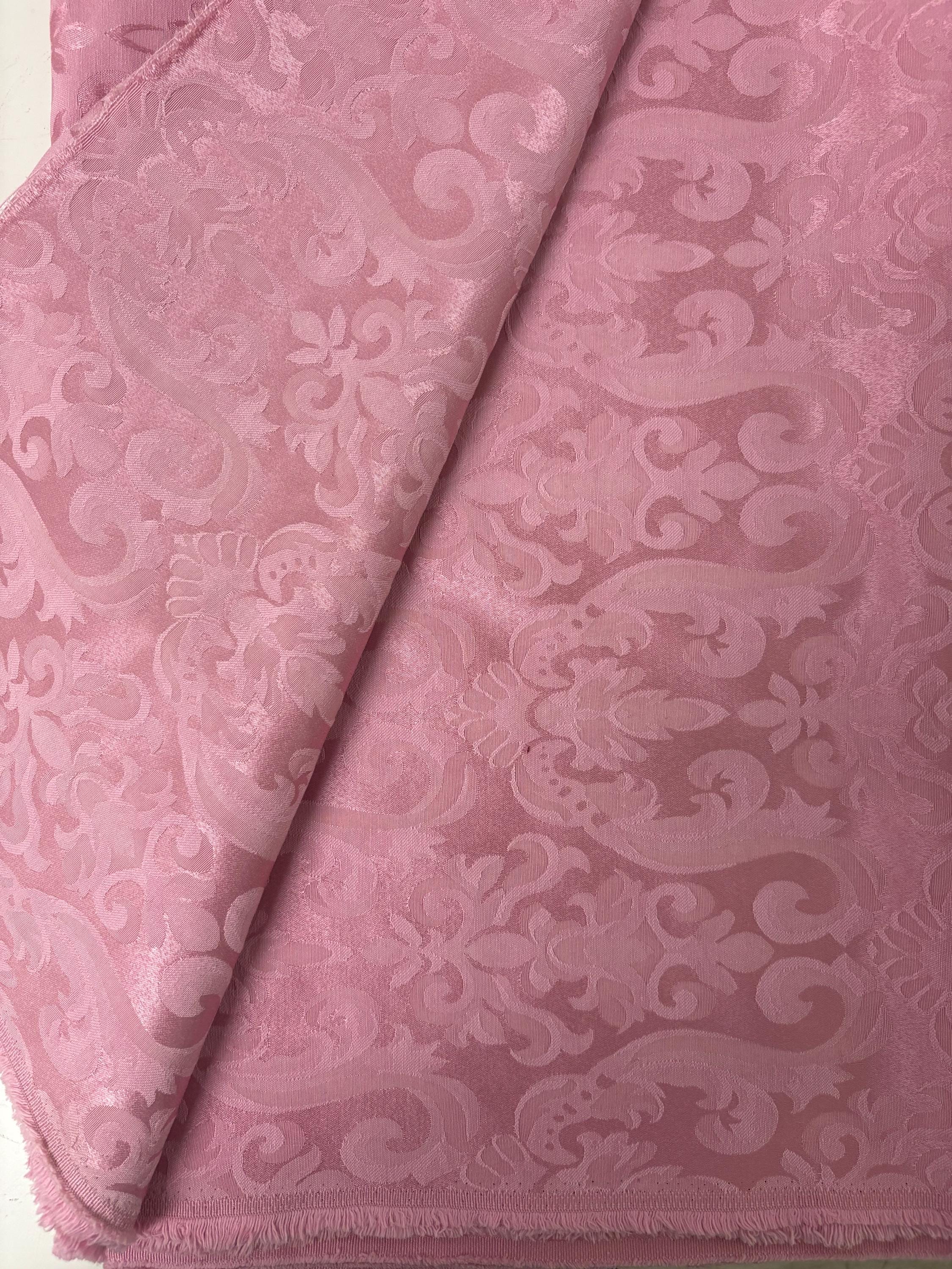 Damask fabric - Dusty Rose - Poly Cotton - 58" Width - Free Sample