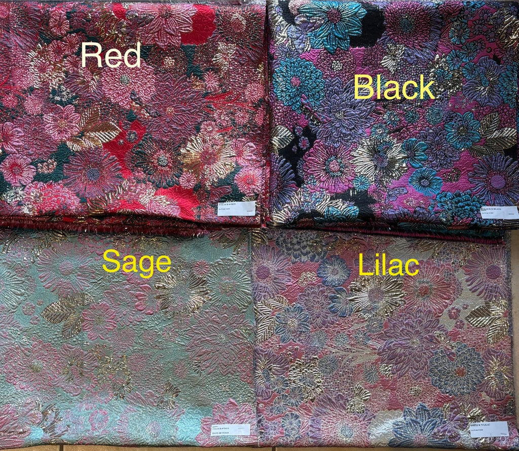 Metallic brocade fabric - multi colors - 56" Width - Ref. Design J5815