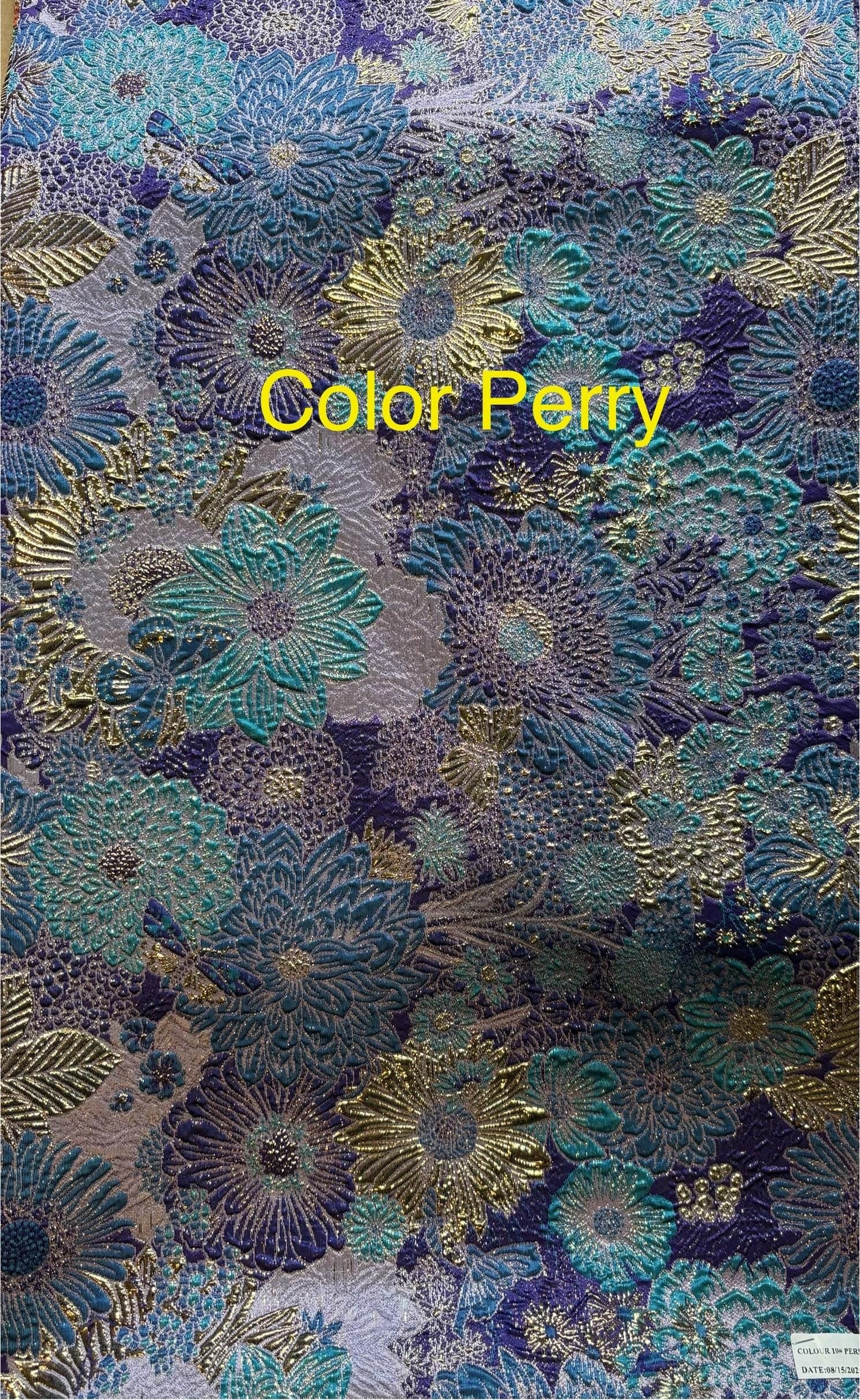 Metallic brocade fabric - multi colors - 56" Width - Ref. Design J5815