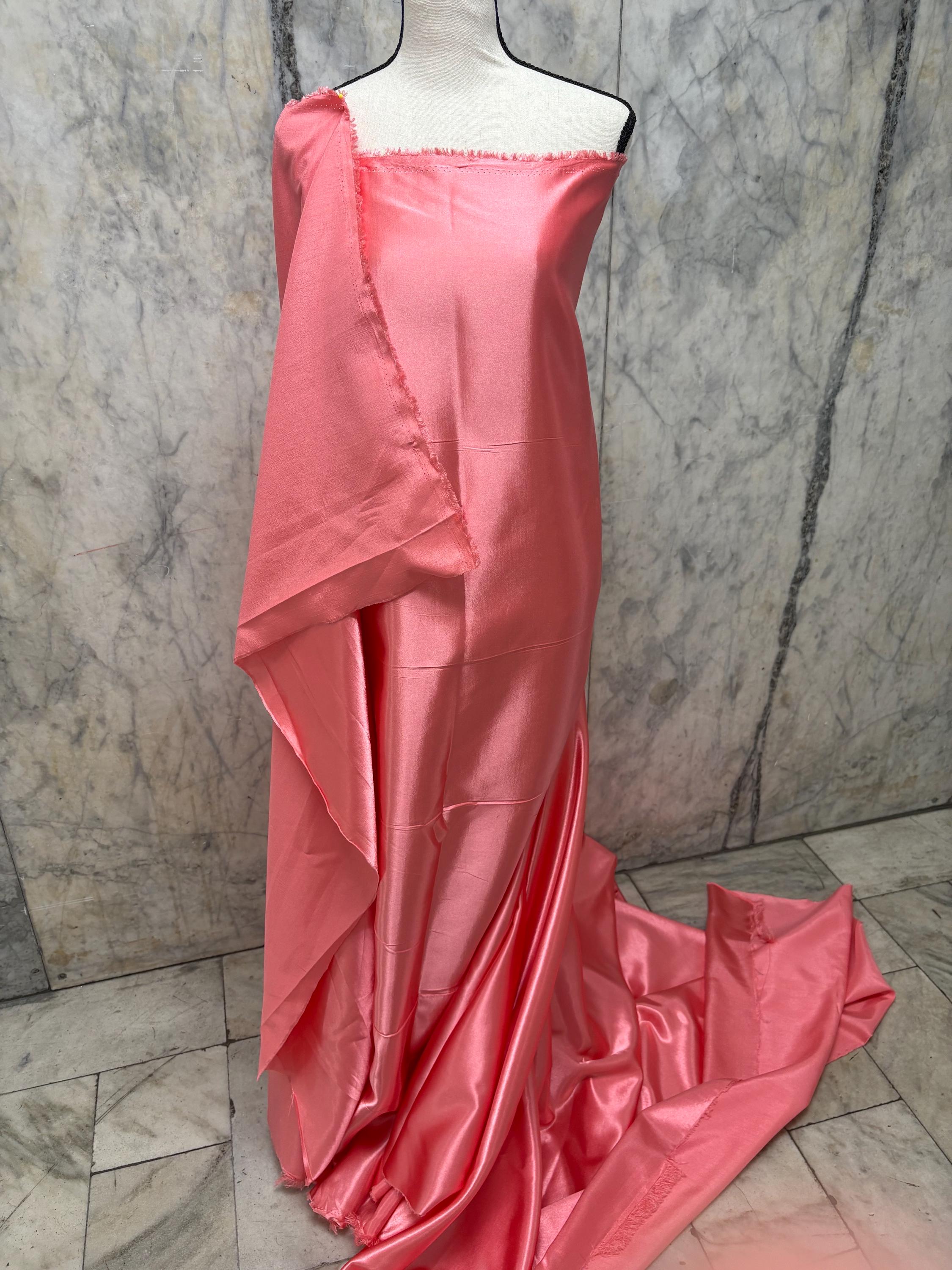 2 Yards Poly Satin Shantung Fabric - Assorted colors - 58" Width