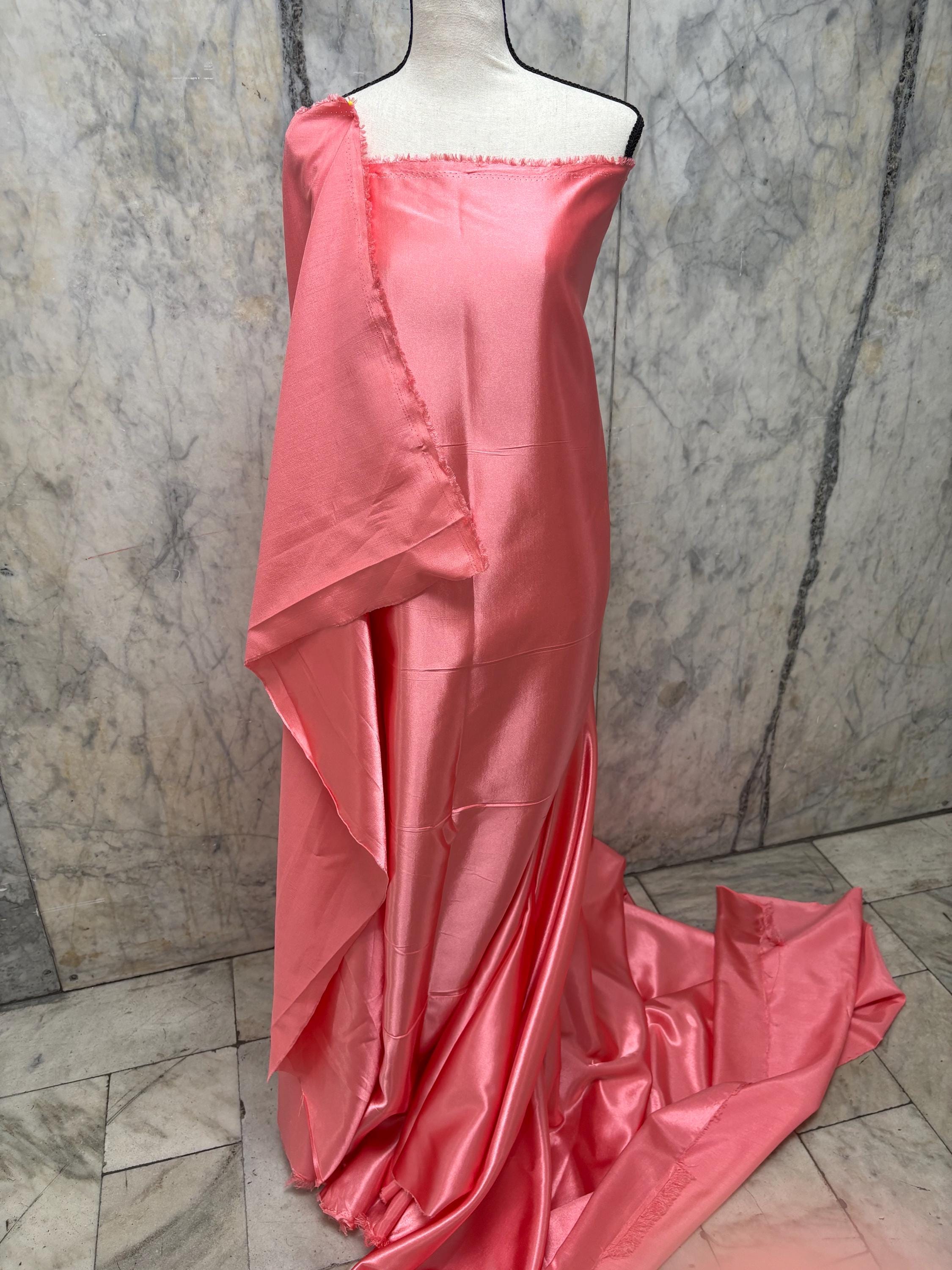 2 Yards Poly Satin Shantung Fabric - Assorted colors - 58" Width