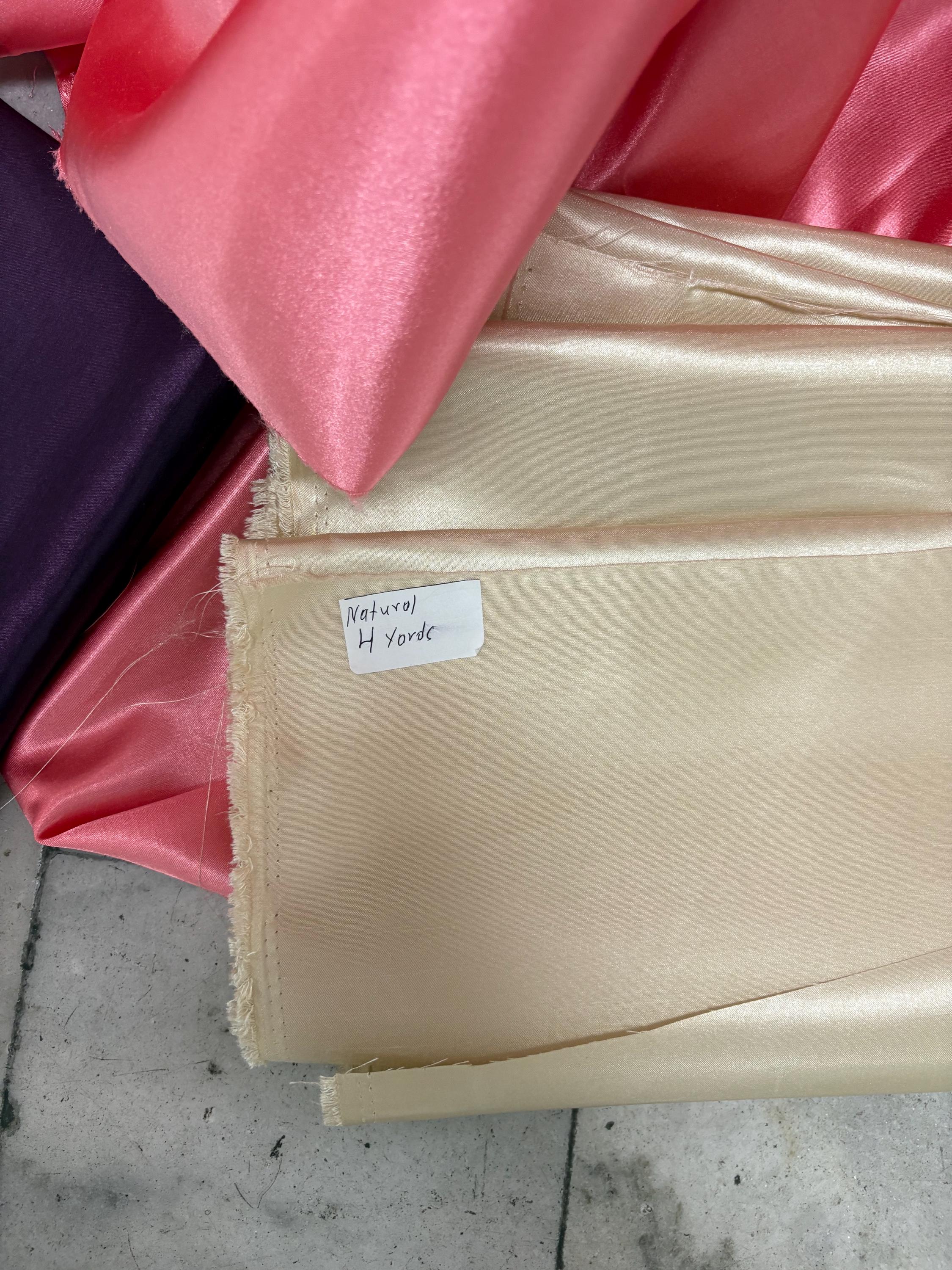 2 Yards Poly Satin Shantung Fabric - Assorted colors - 58" Width