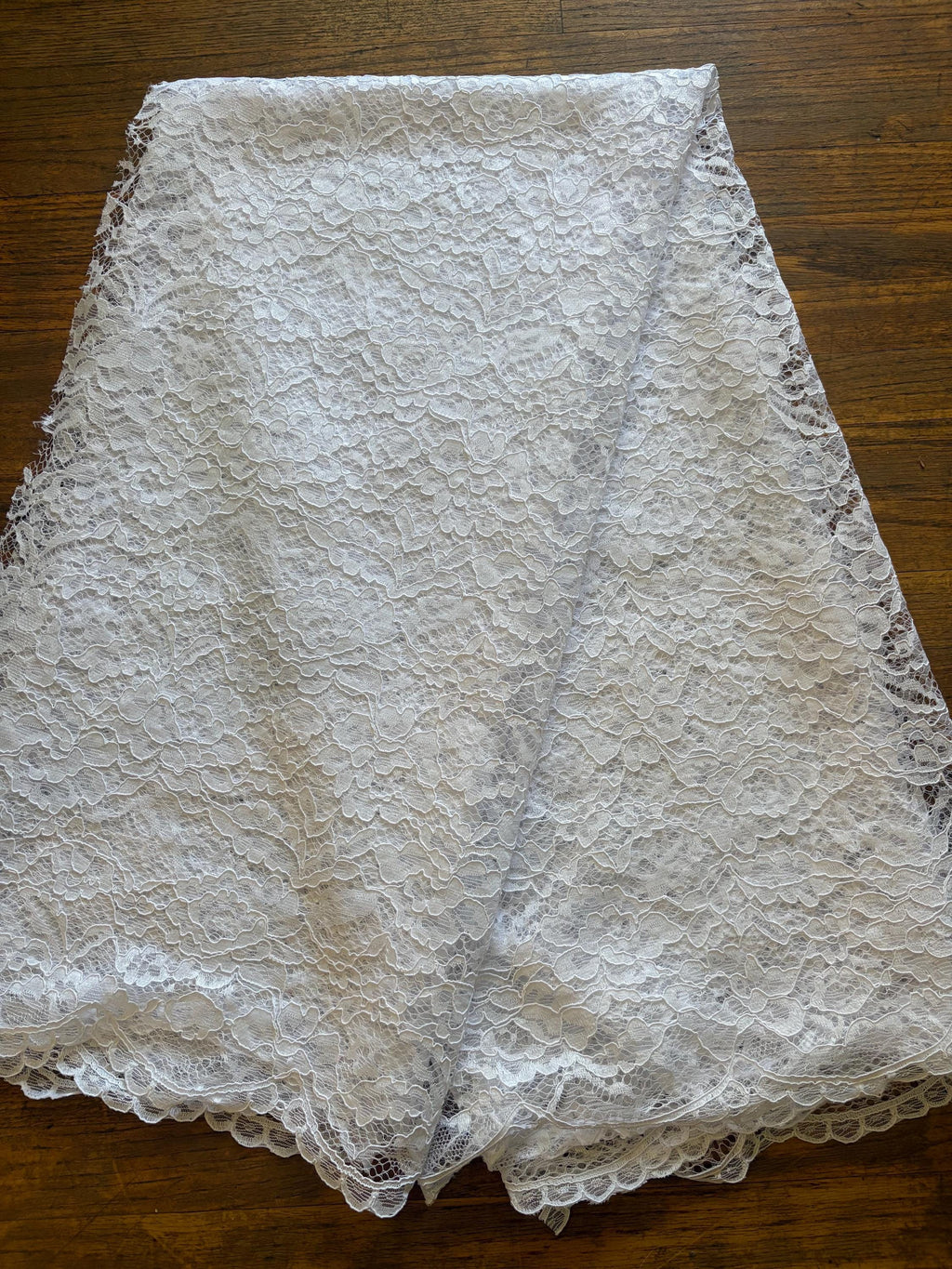 Bridal Lace Fabric - White - 49" Width - C