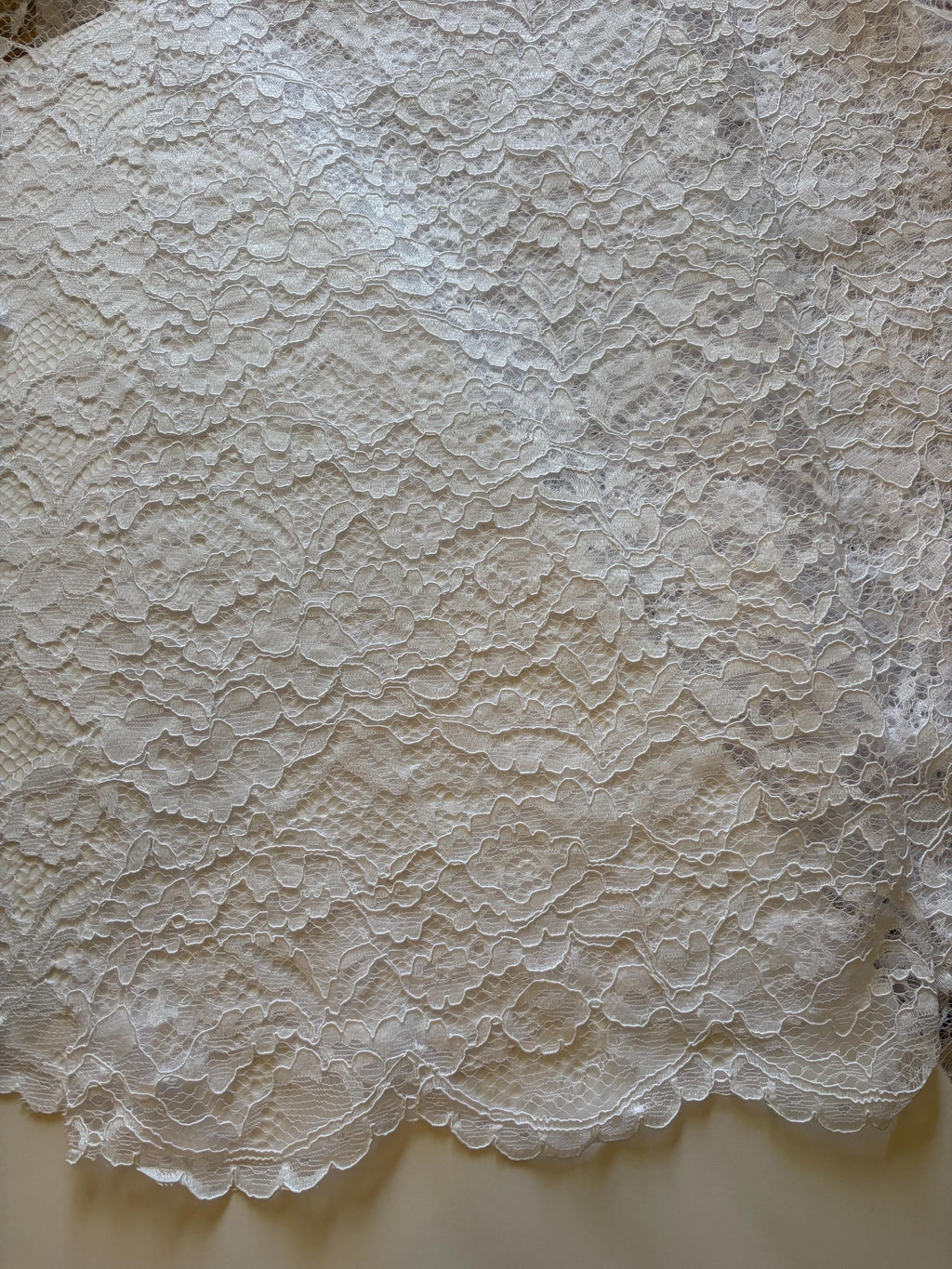 Bridal Lace Fabric - White - 49" Width - C