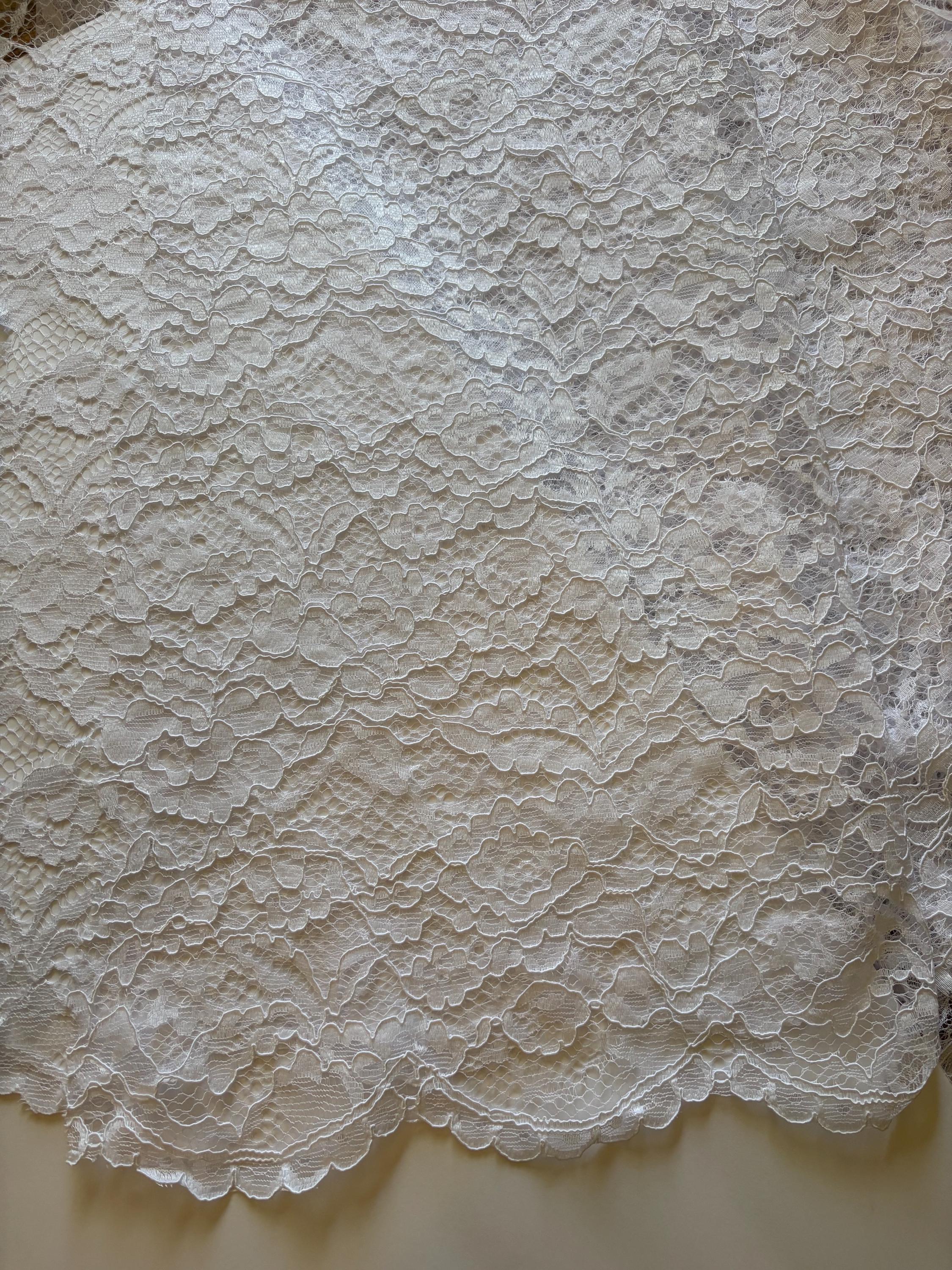 Bridal Lace Fabric - White - 49" Width - C