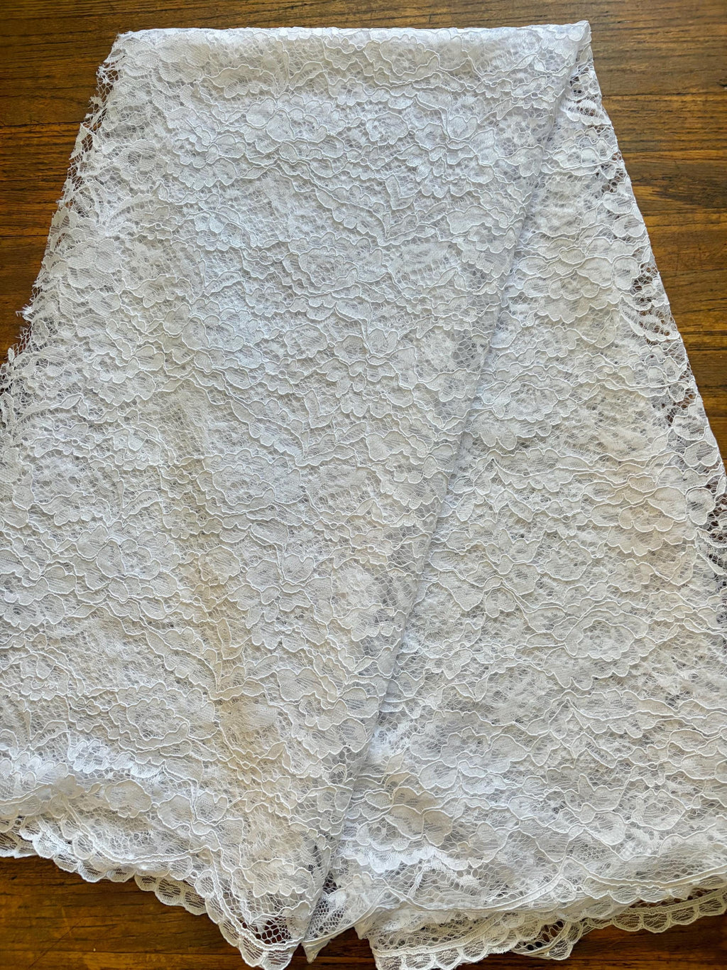 Bridal Lace Fabric - White - 49" Width - C