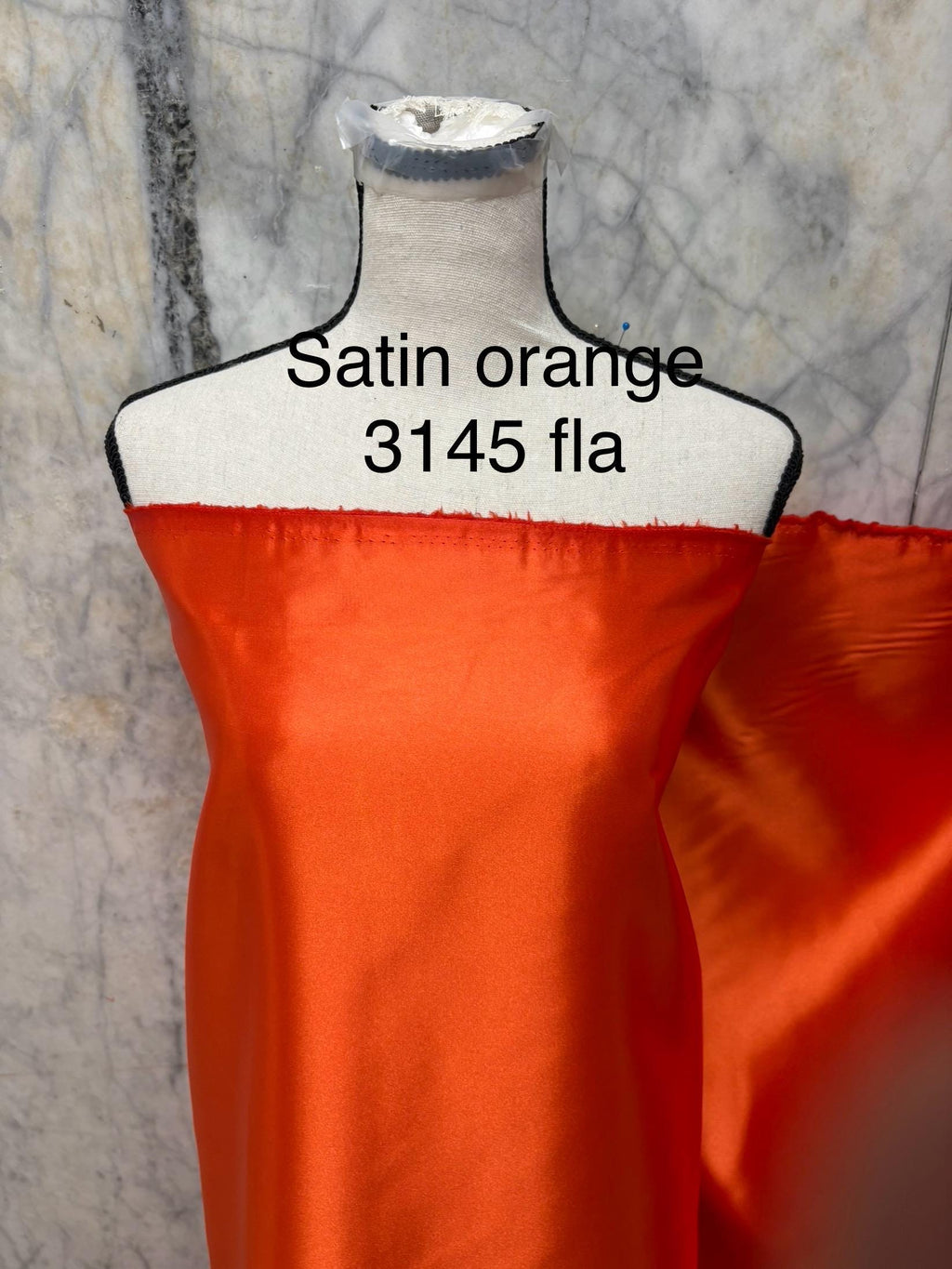 Poly Shiny Bridal satin fabric - Orange - 58" Width