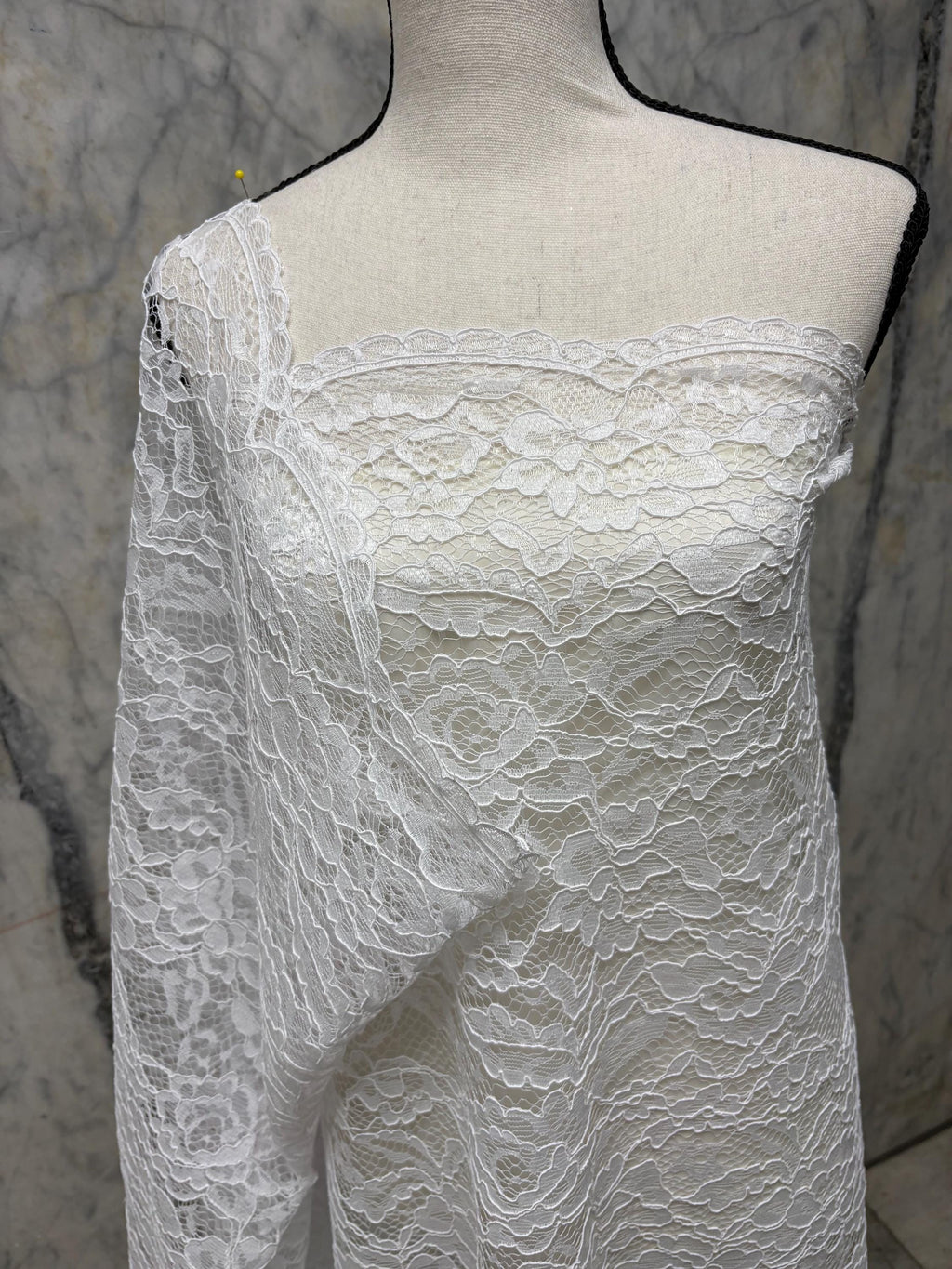 2 Yards Bridal Lace - White - 56" Width - C