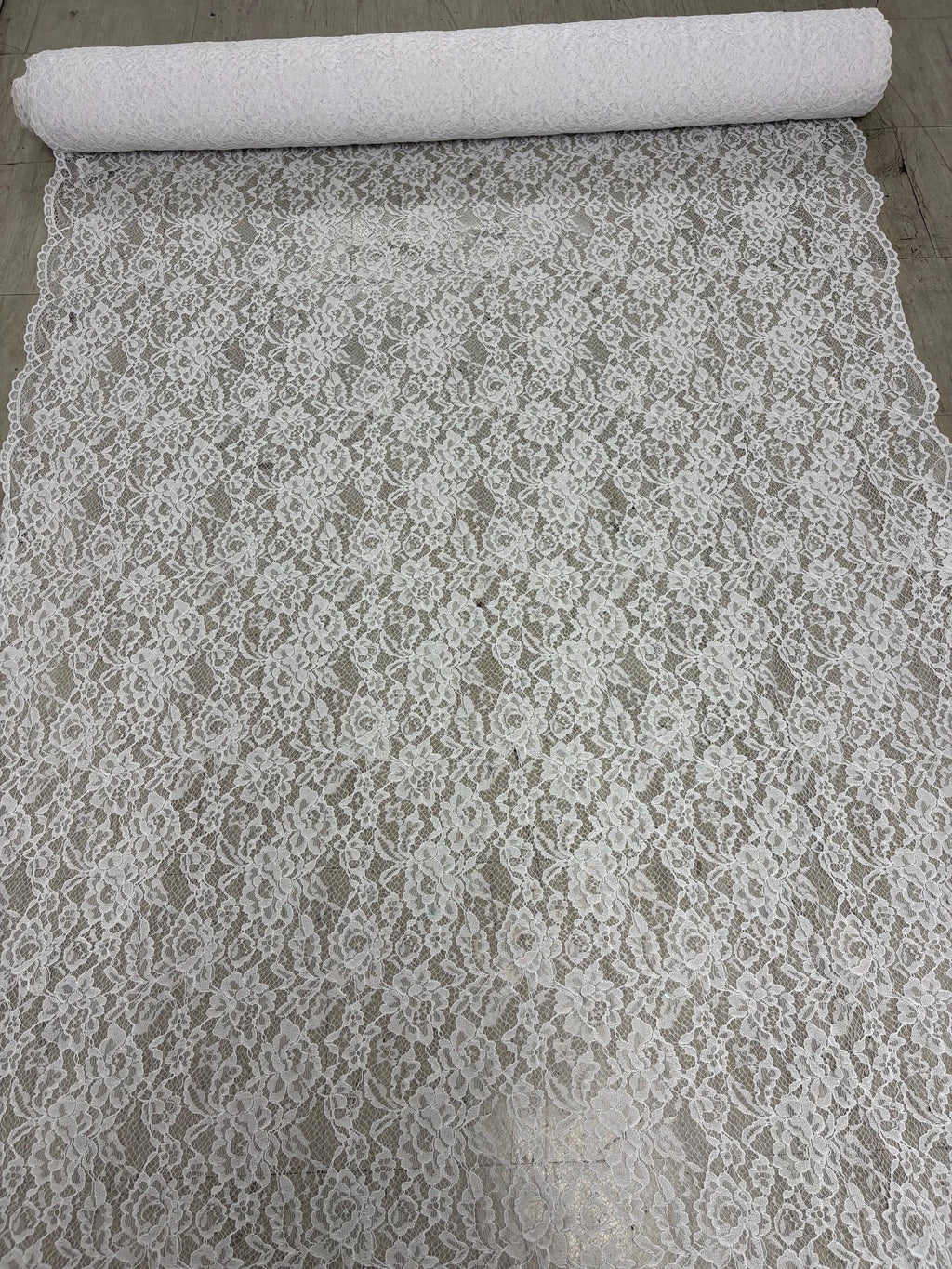 2 Yards Bridal Lace - White - 56" Width - C