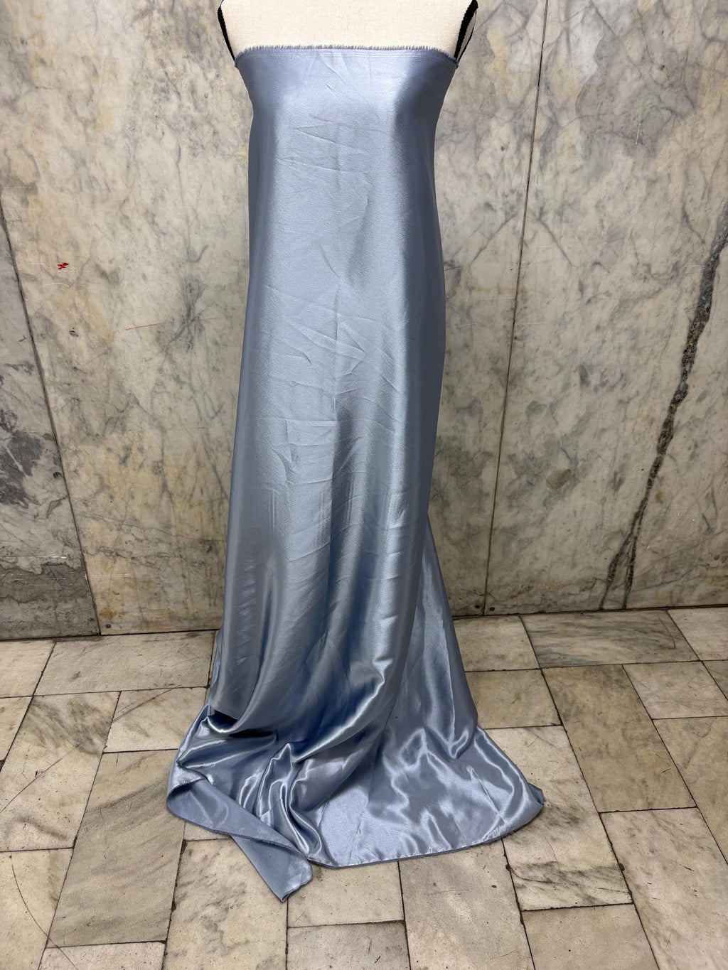 2 1/4 Yards Crepe Back Satin fabric - Slate Blue - 58" Width