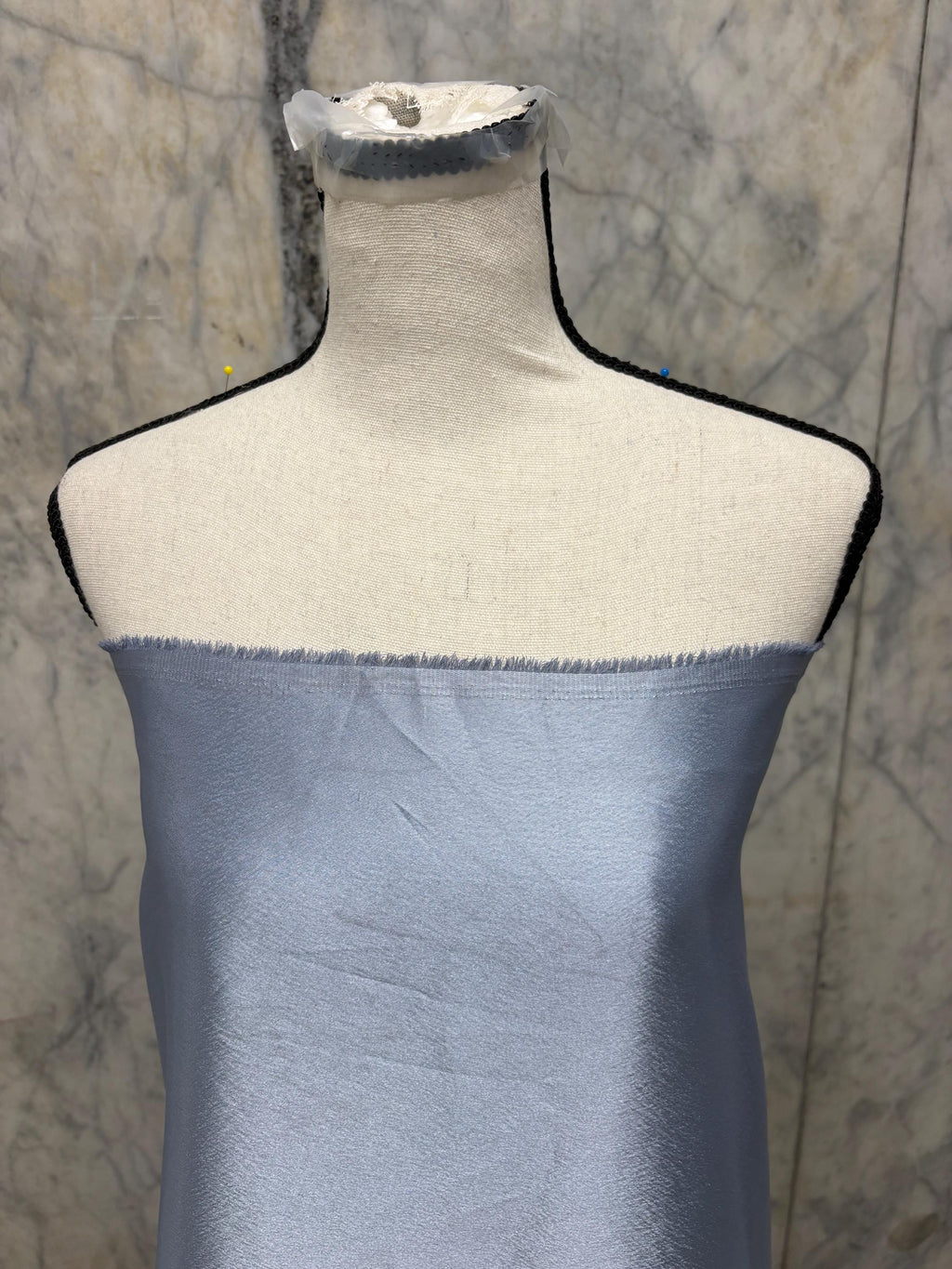 2 1/4 Yards Crepe Back Satin fabric - Slate Blue - 58" Width