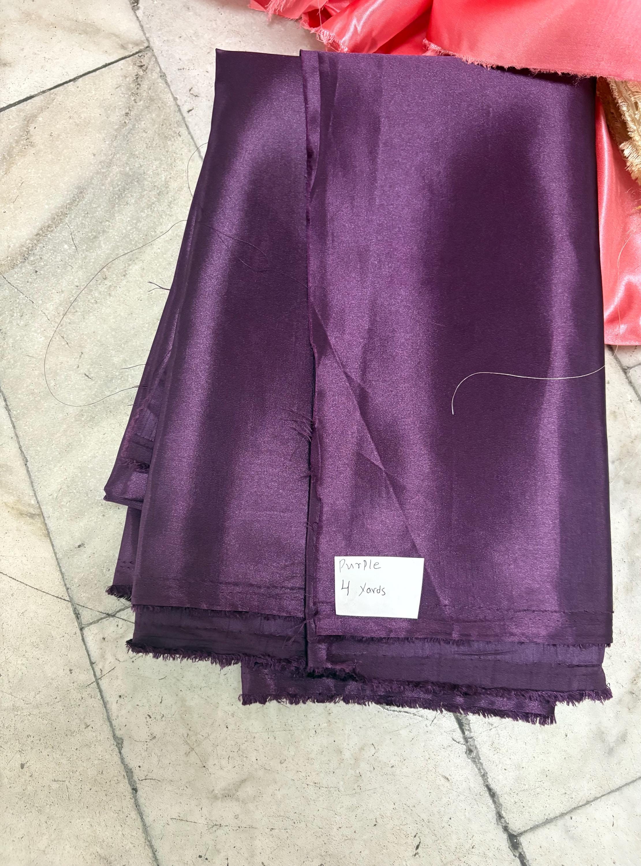 2 Yards Poly Satin Shantung Fabric - Assorted colors - 58" Width