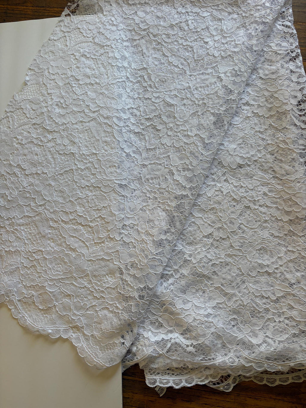 Bridal Lace Fabric - White - 49" Width - C