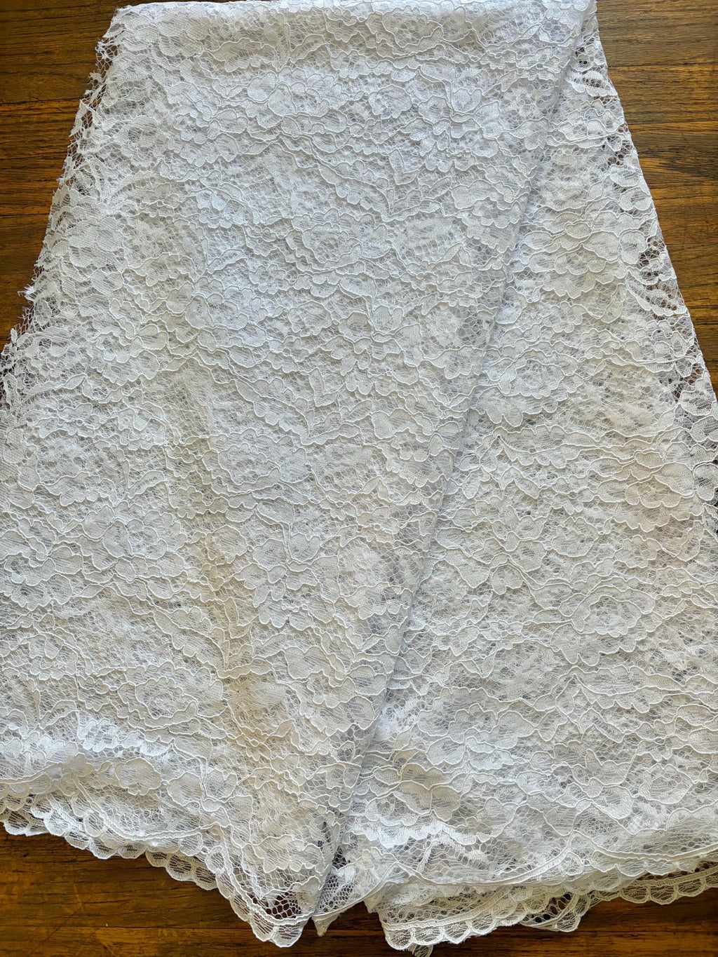 Bridal Lace Fabric - White - 49" Width - C