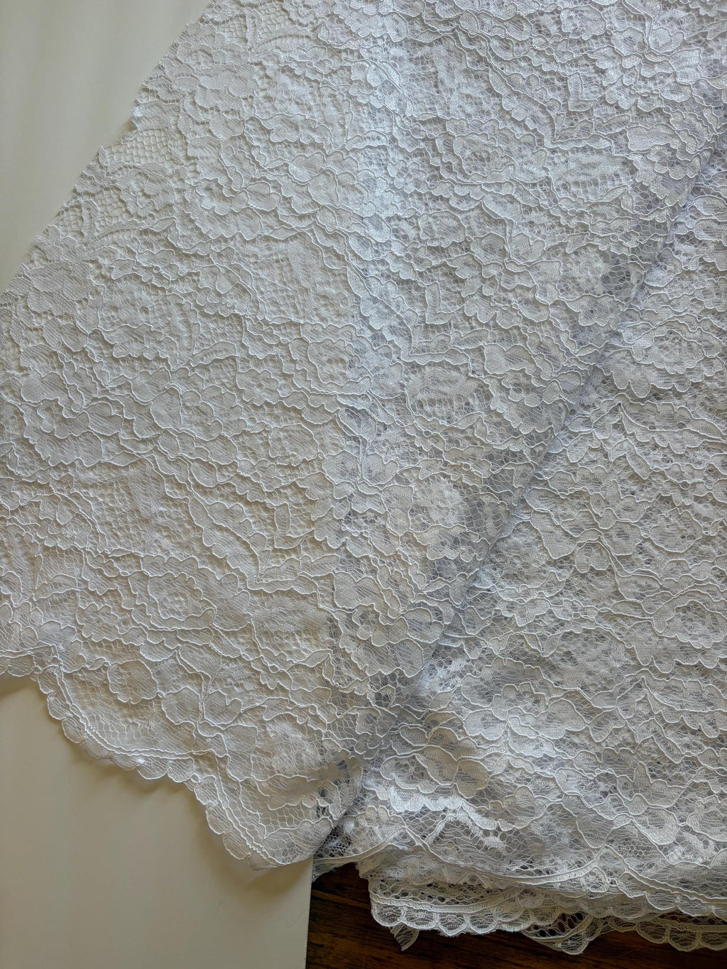 Bridal Lace Fabric - White - 49" Width - C