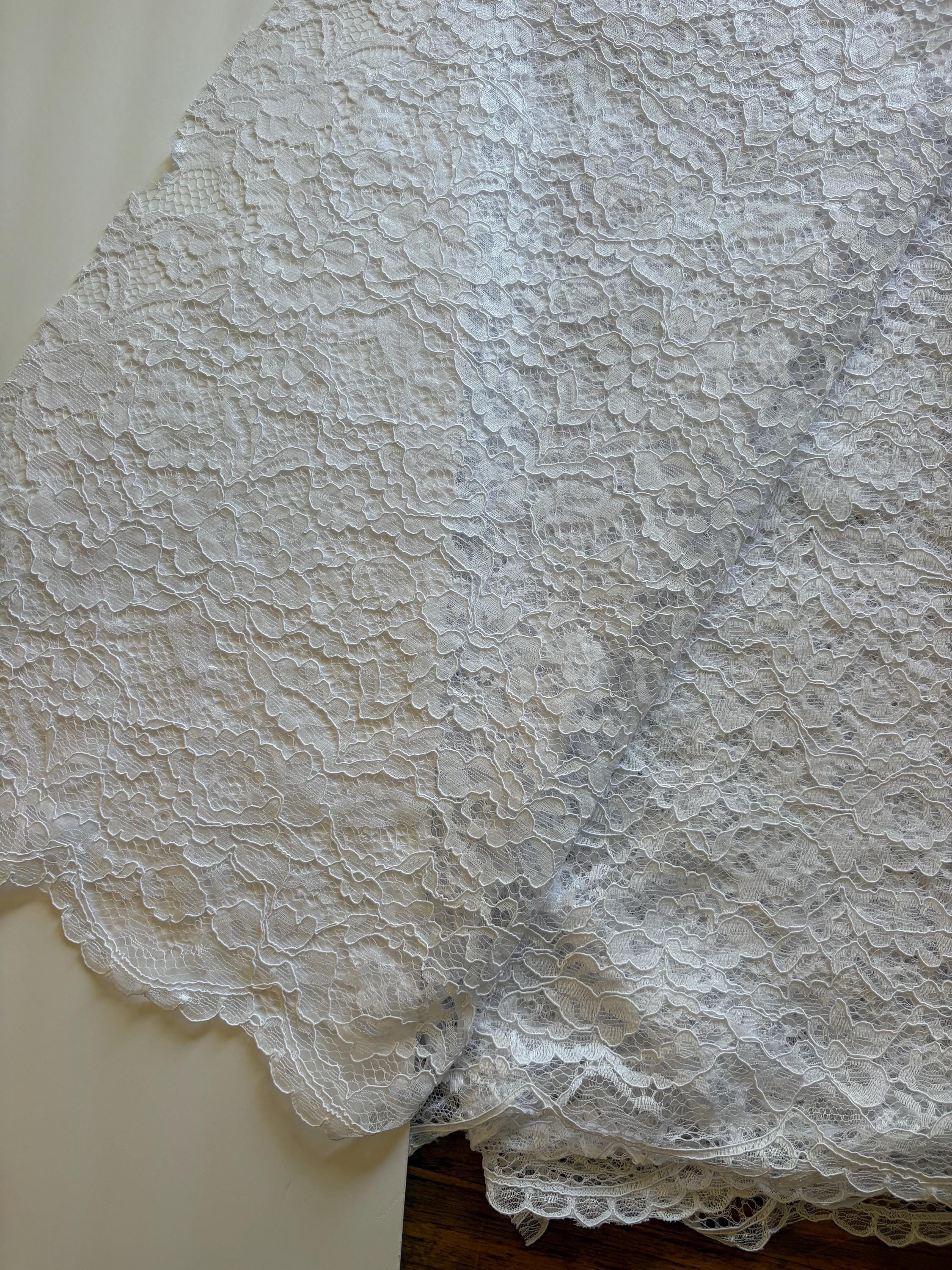 Bridal Lace Fabric - White - 49" Width - C