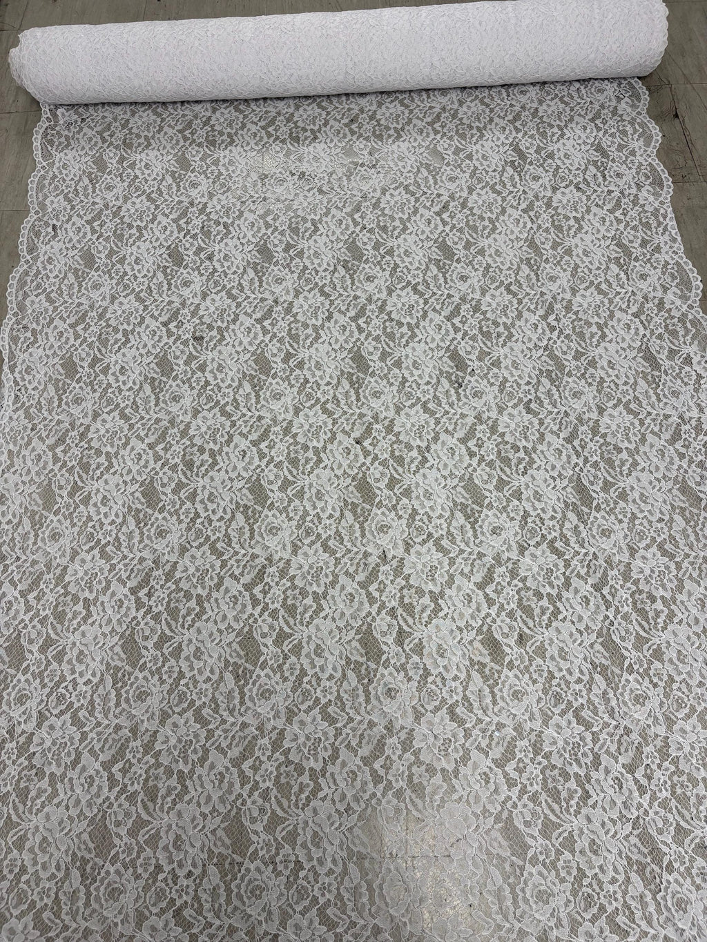 Bridal Lace Fabric - White - 49" Width - C
