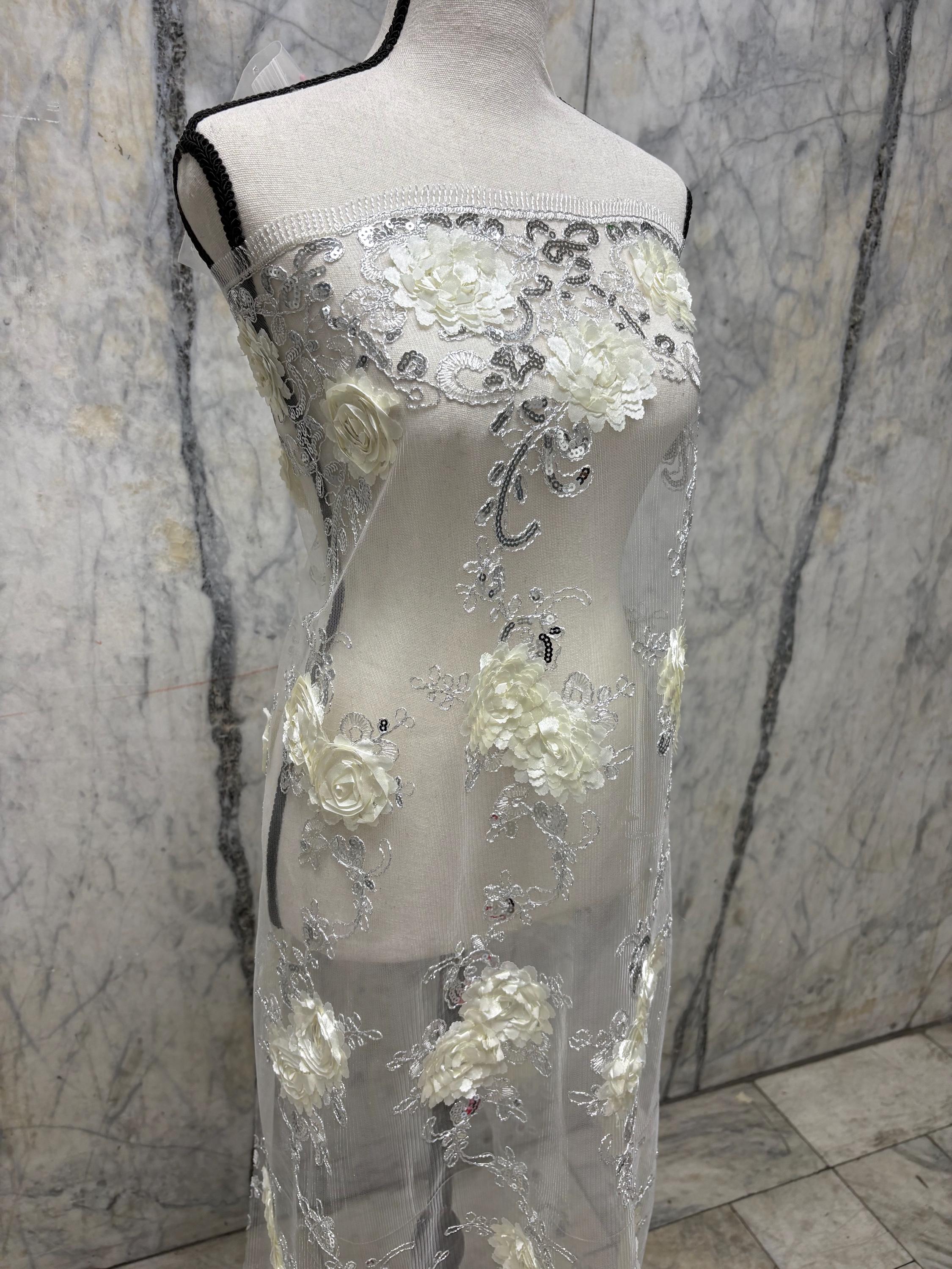 3D Lace Fabric - multi colors - 50" Width - Design 91313