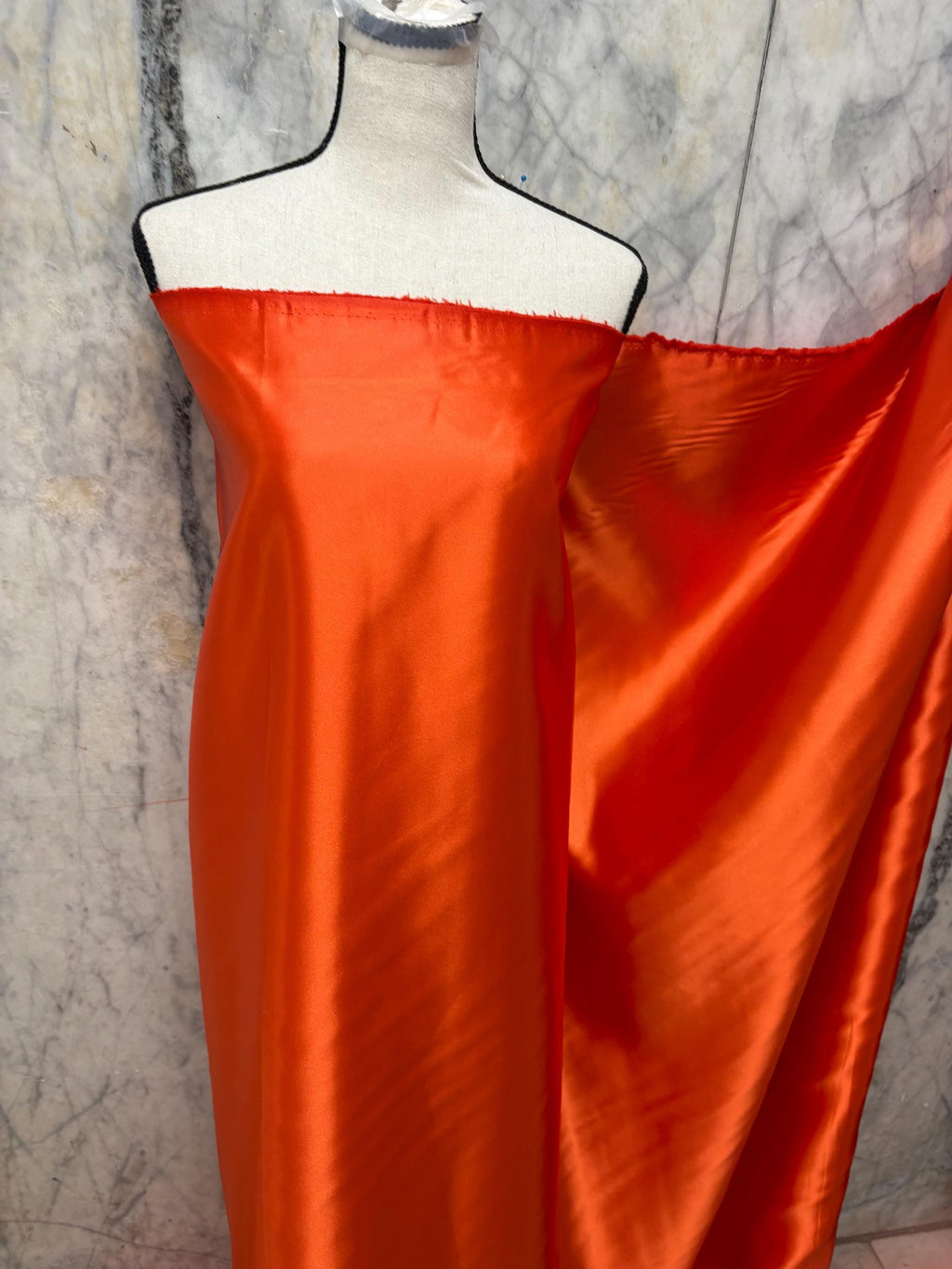Poly Shiny Bridal satin fabric - Orange - 58" Width
