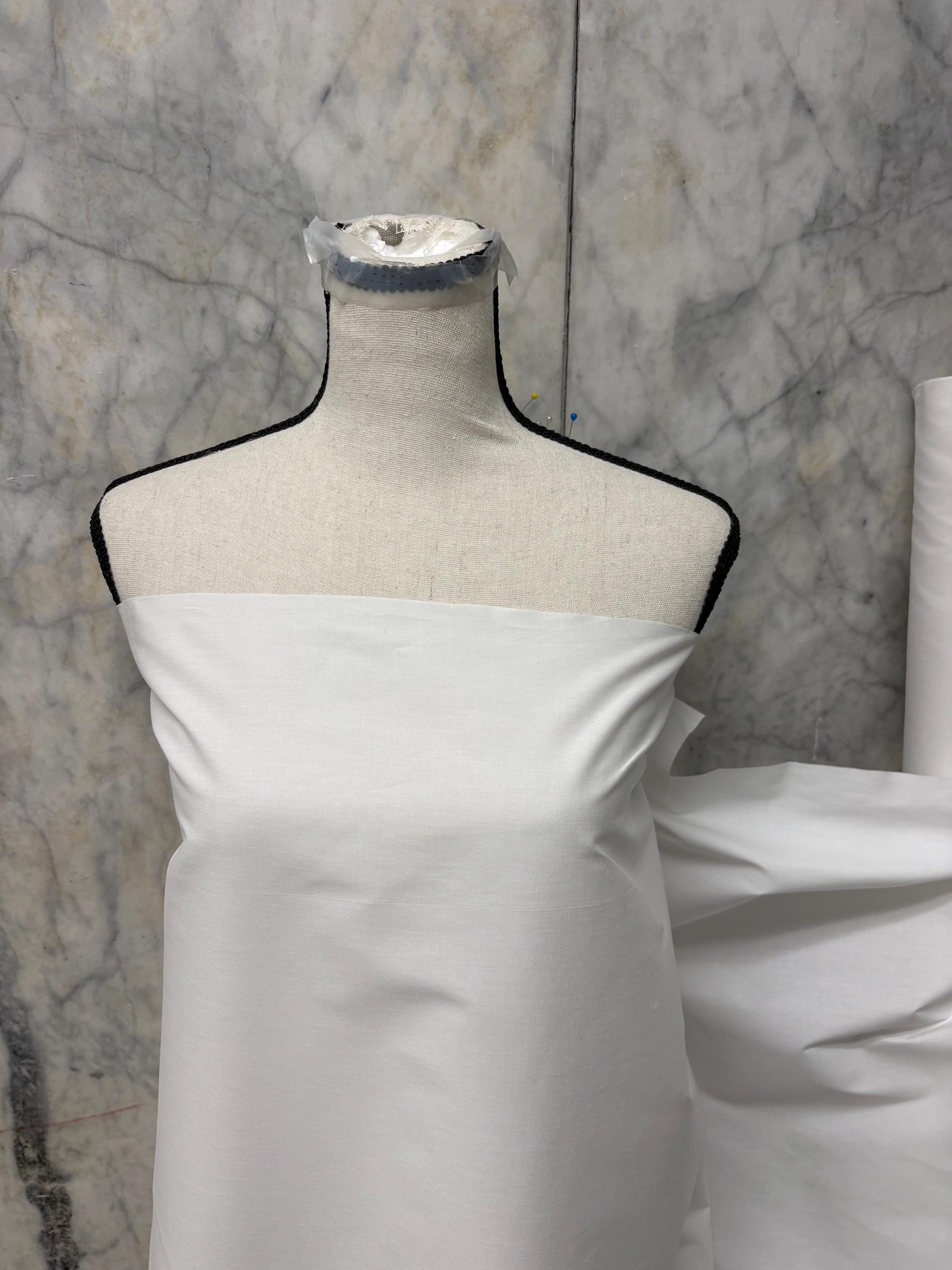 Cotton fabric - white - 100% cotton - 58" width