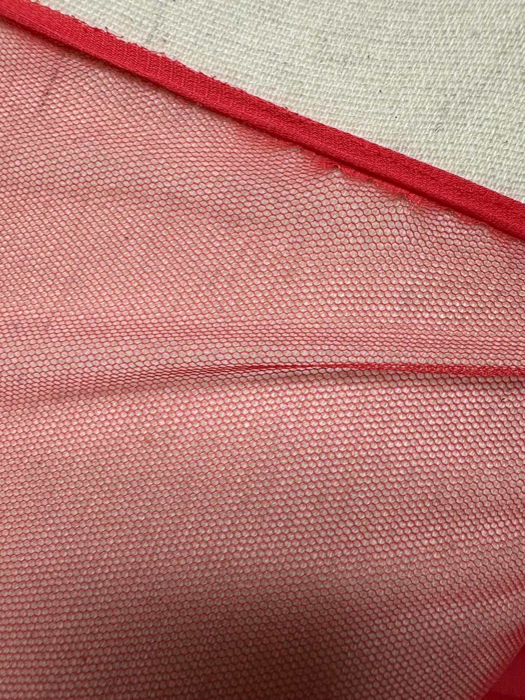 2 Yards Poly Mesh Fabric - Coral - 58" Width