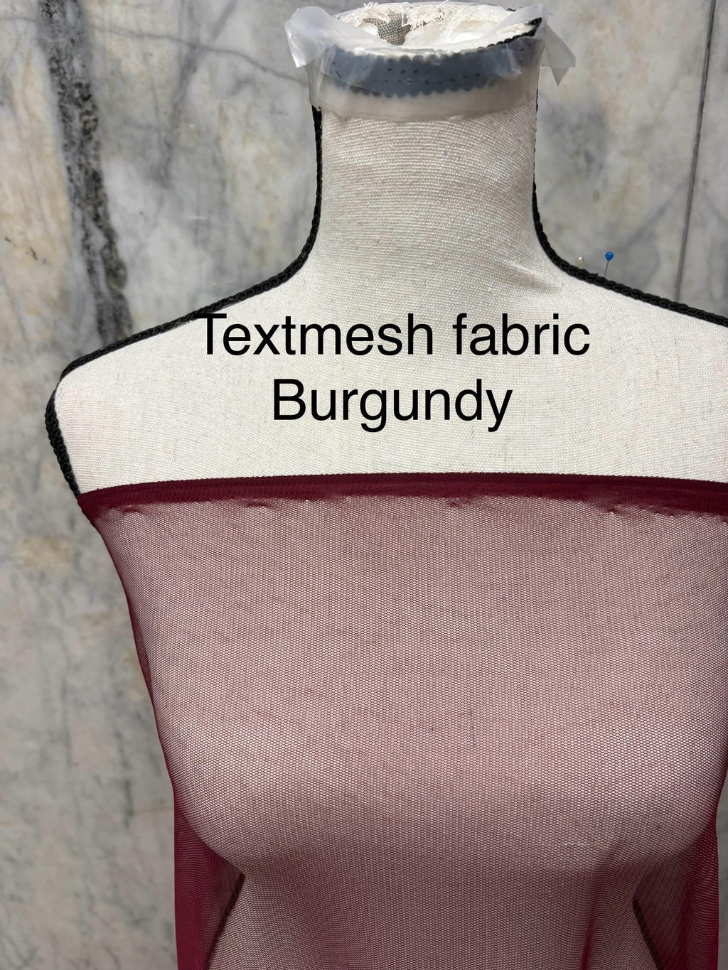 2 Yards Poly Mesh Fabric - Burgundy - 58" Width