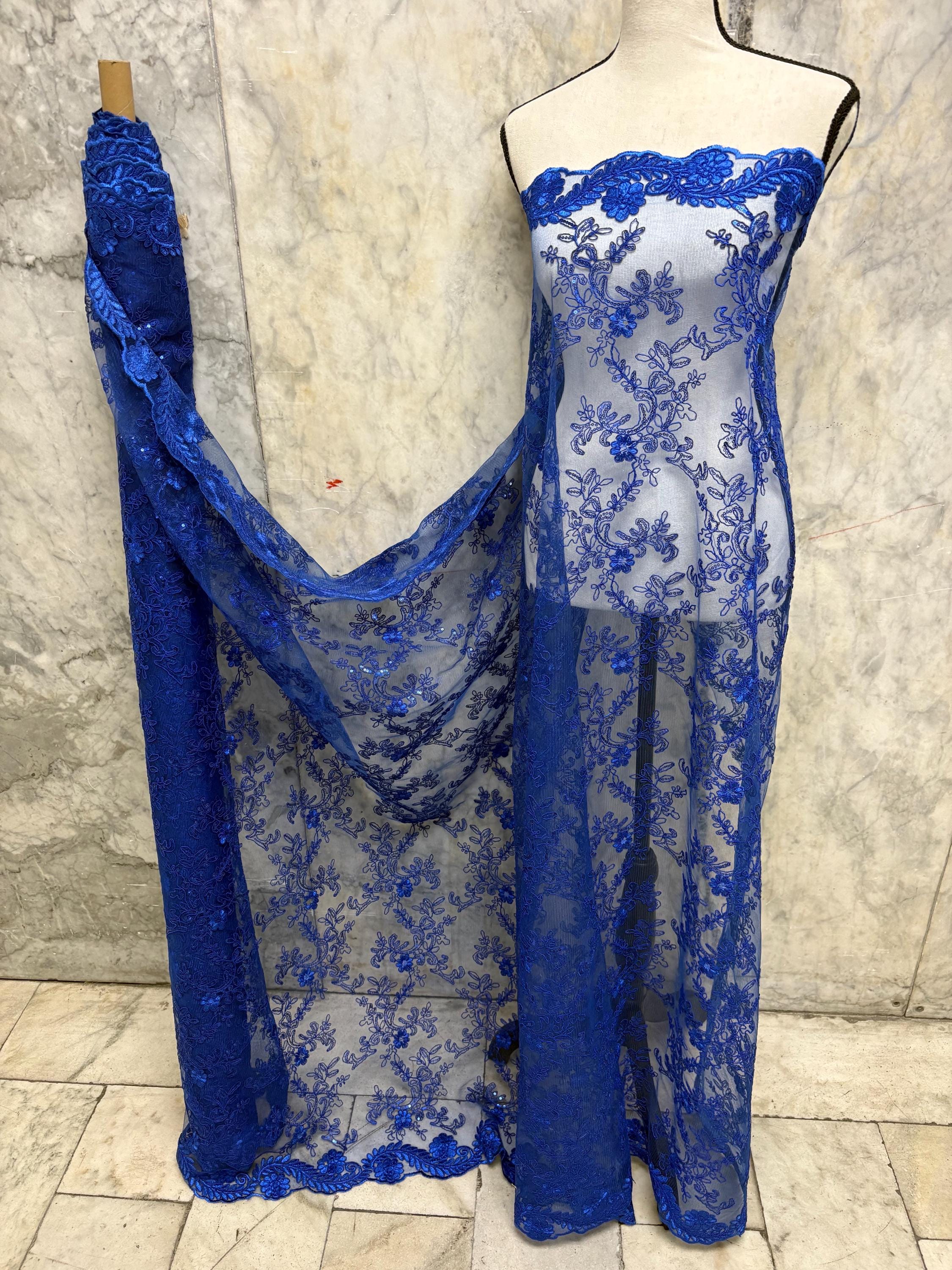 Lace Design 700 - Royal Blue - 49" Width