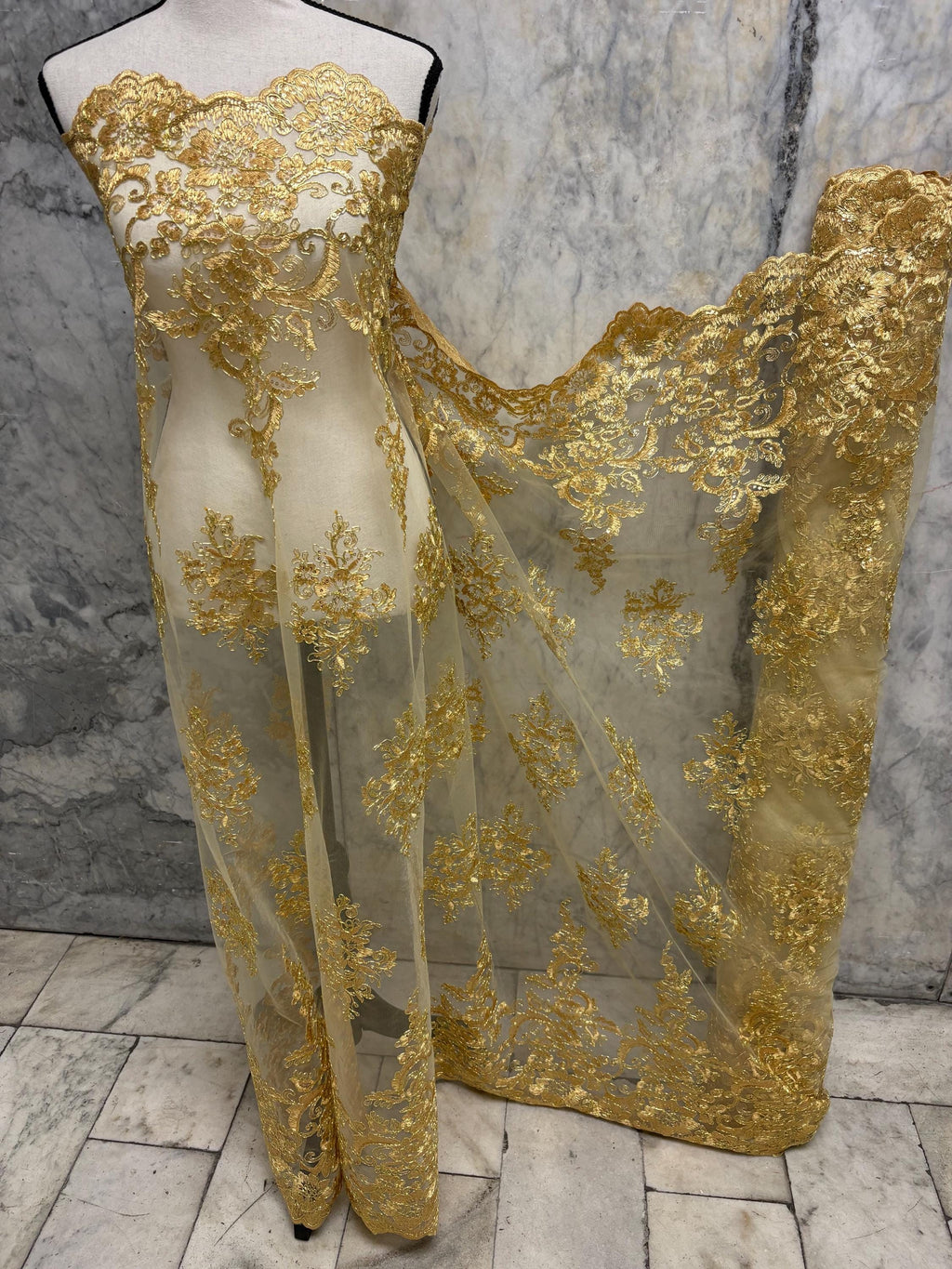 Lace fabric - Gold - 49" Width - Design US50