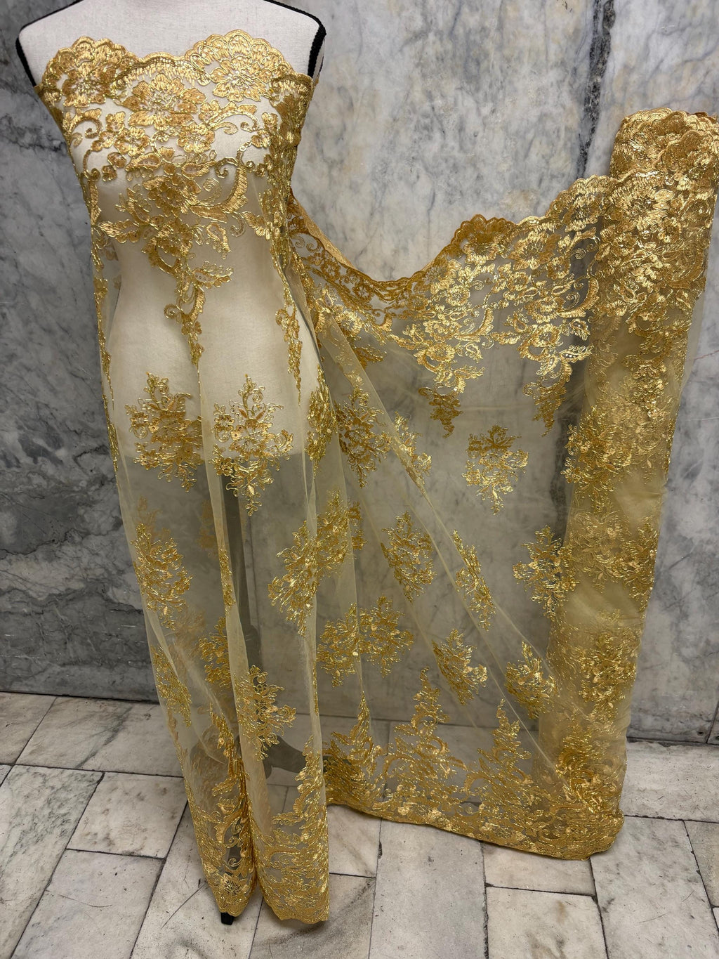 Lace fabric - Gold - 49" Width - Design US50