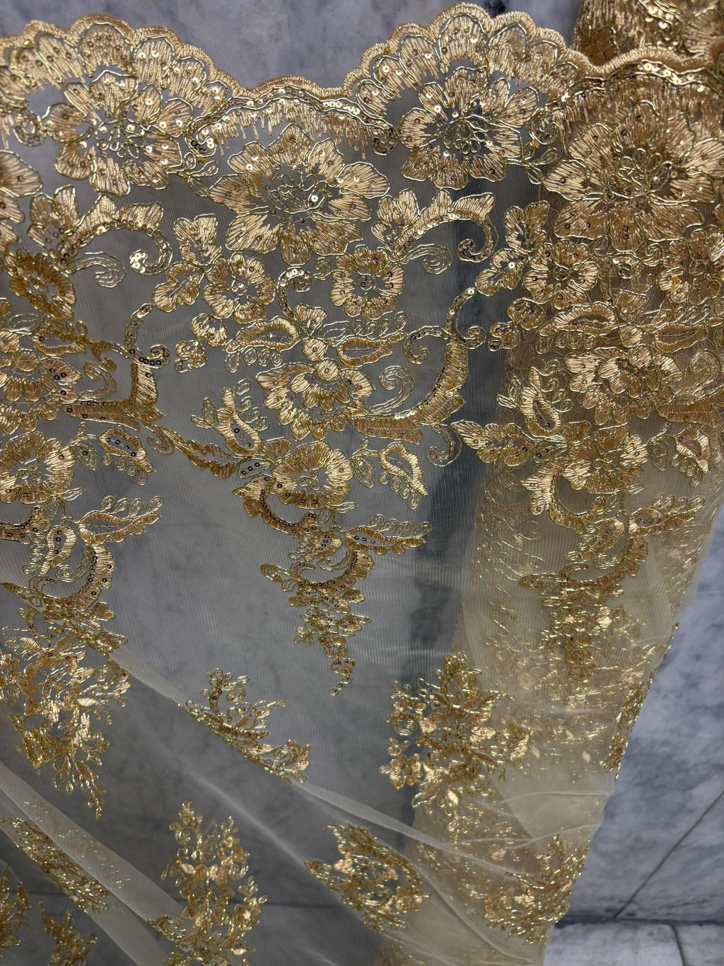 Lace fabric - Gold - 49" Width - Design US50