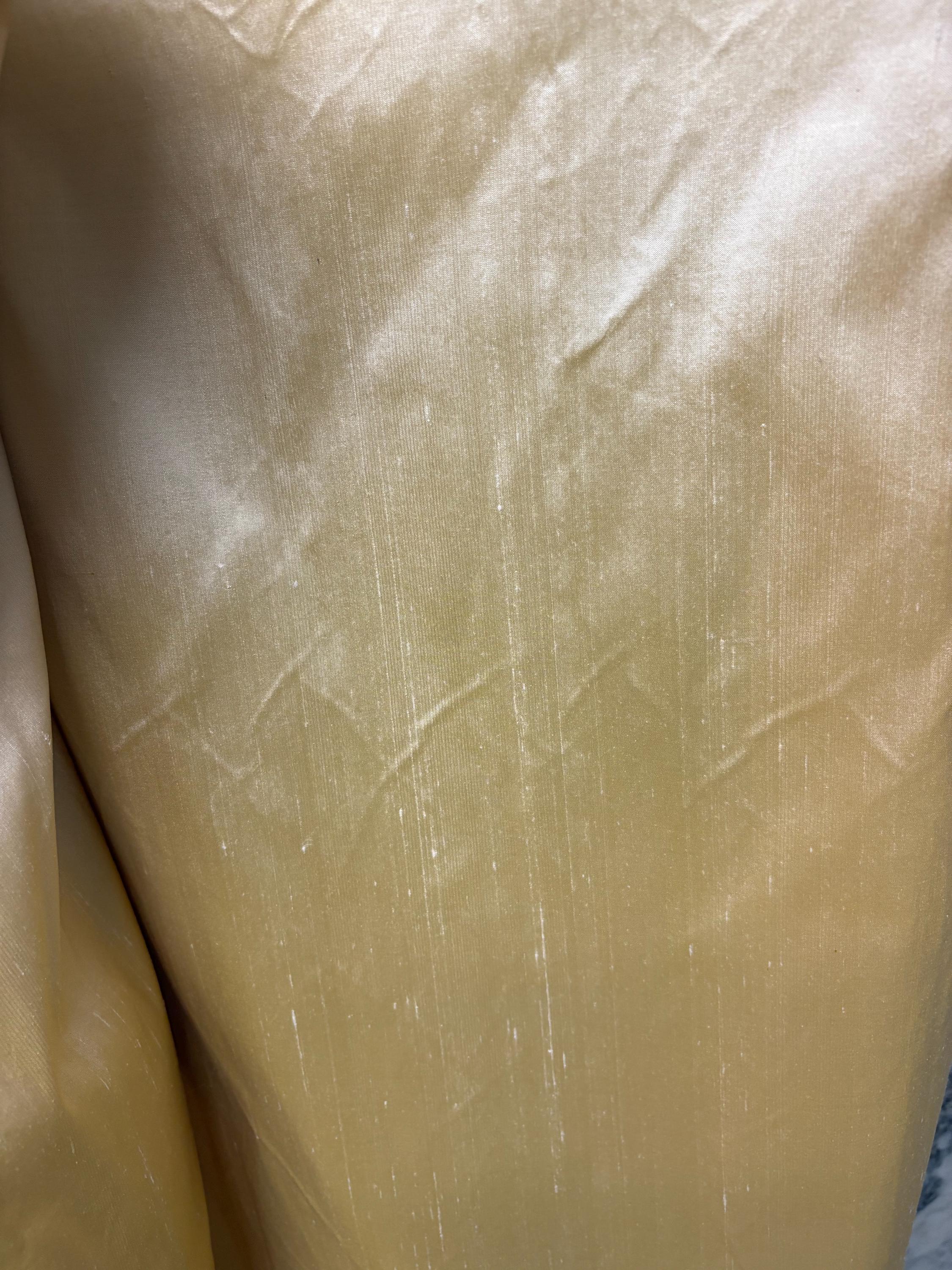 100% silk Taffeta fabric - Light Gold - 54" width - ref. 2282