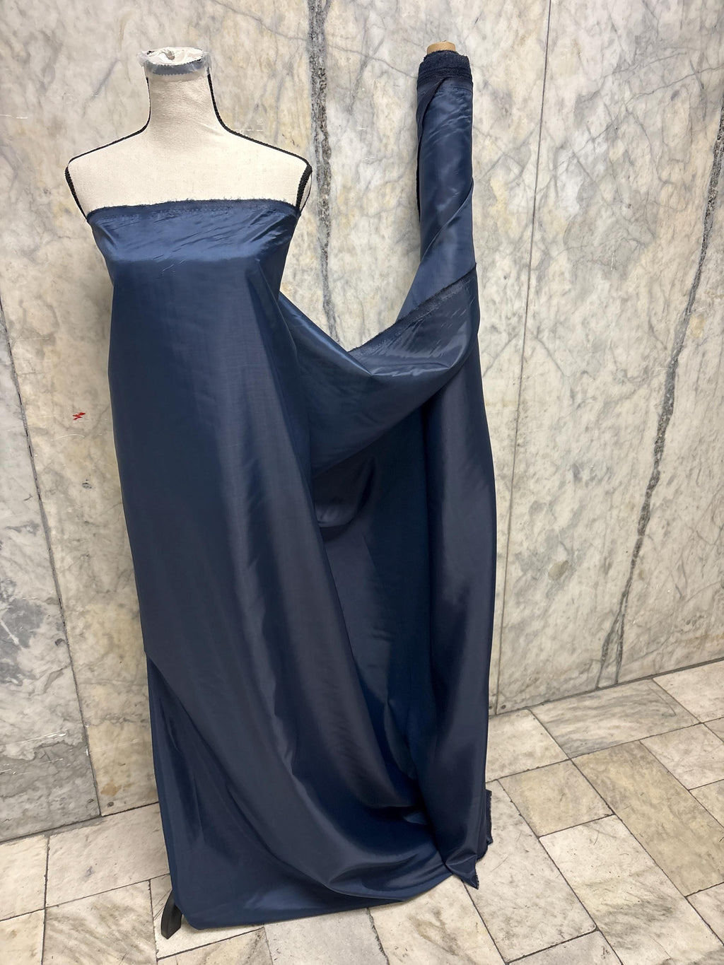 Poly Lining Fabric - Navy - 49" Width