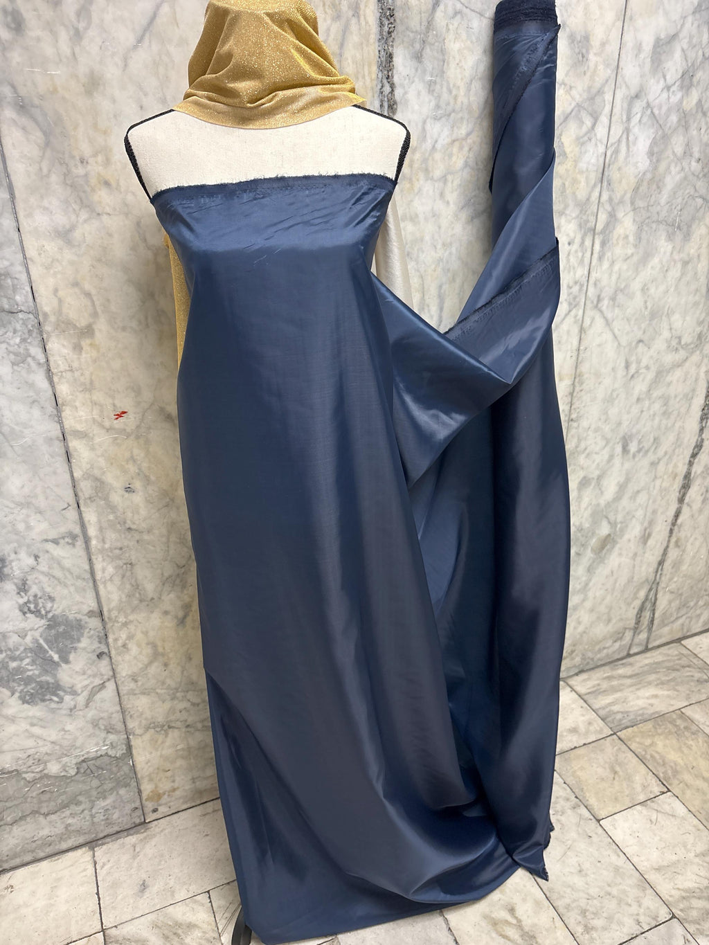 Poly Lining Fabric - Navy - 49" Width