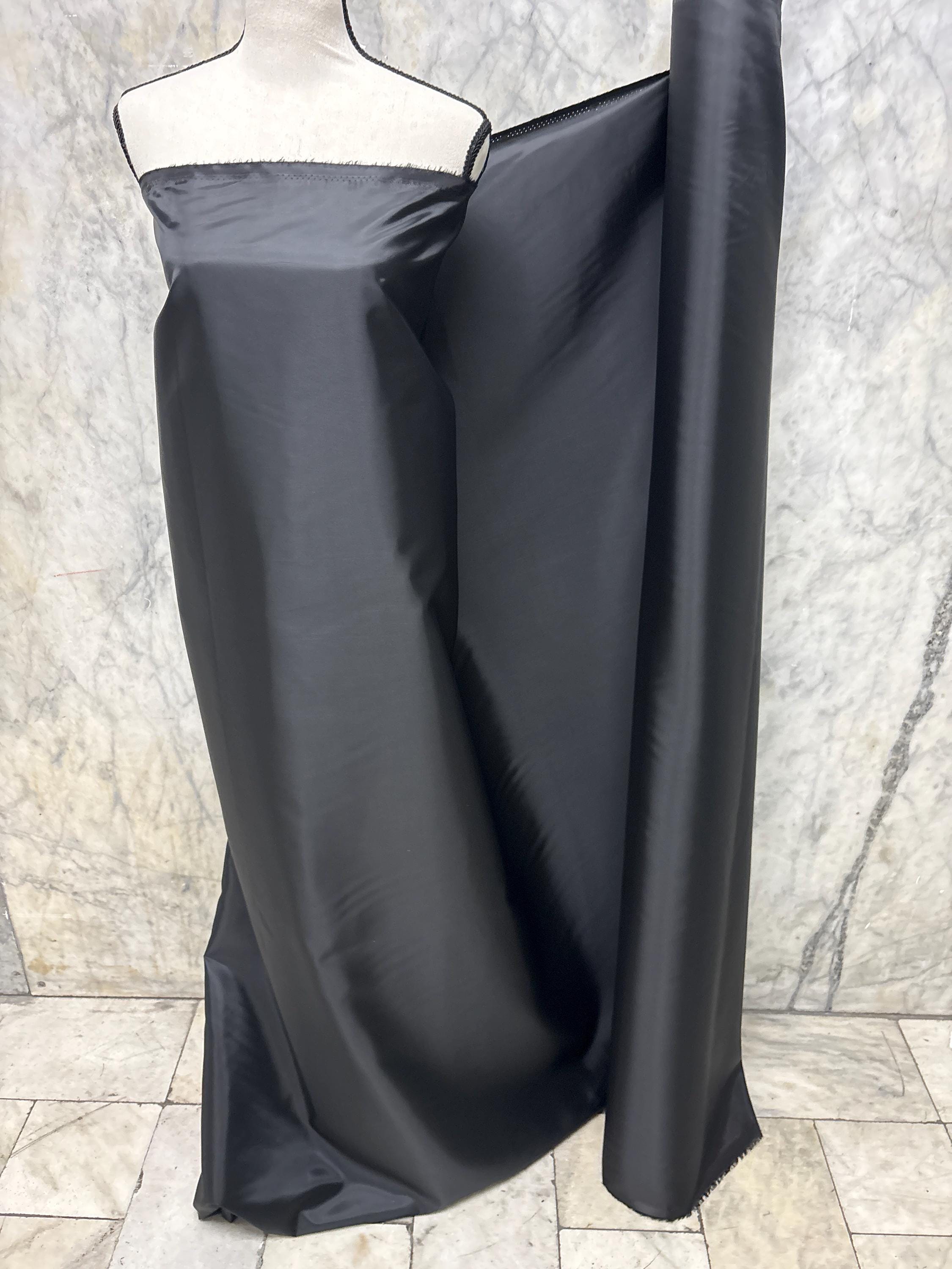 Black and white solid poly Lining fabric, 100% polyester, width 59" free sample available upon request