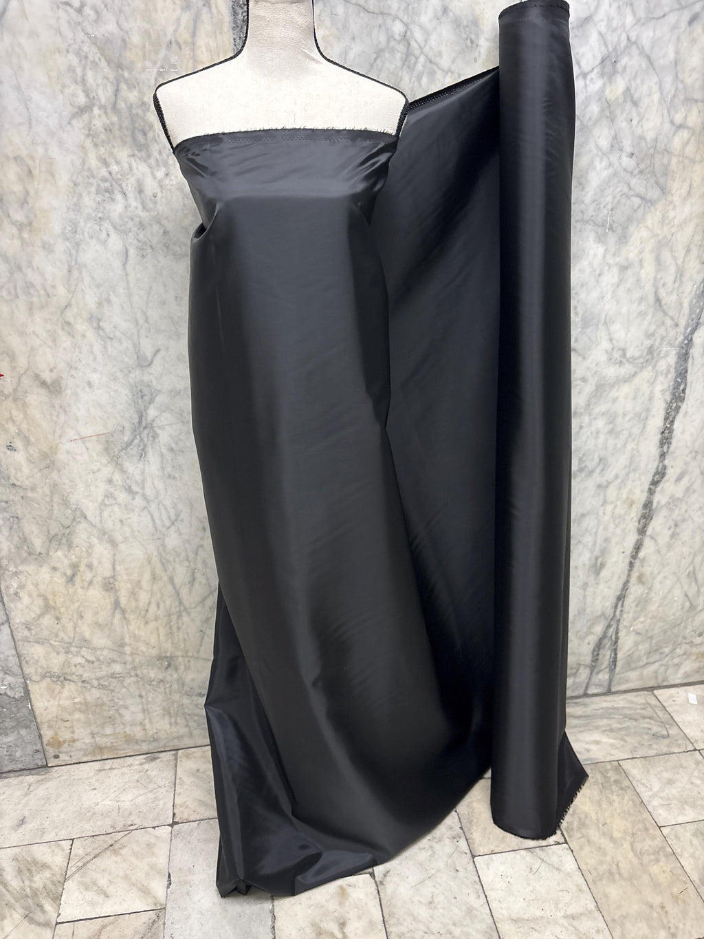 Poly Lining Fabric - Black - 58" Width