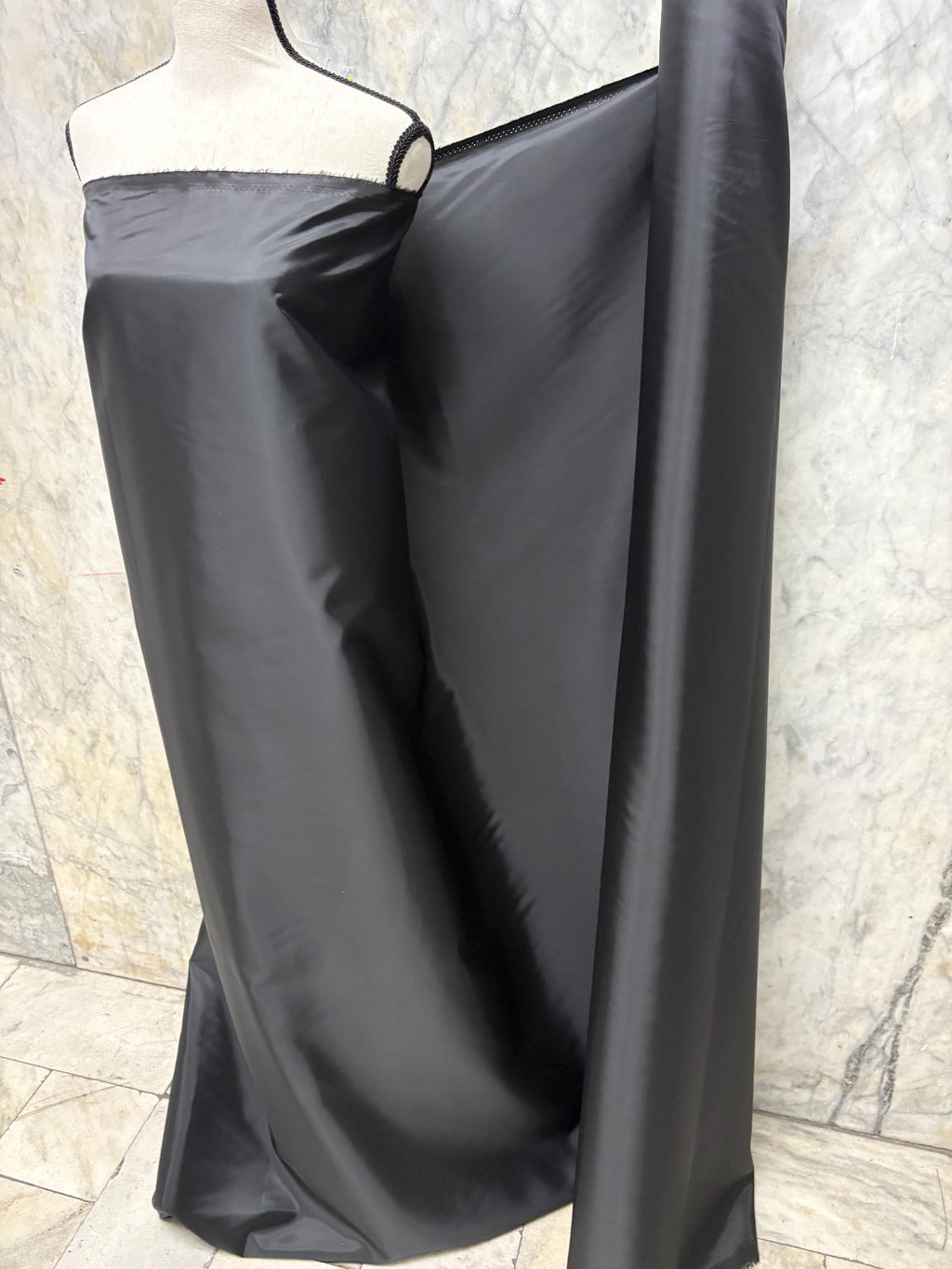 Poly Lining Fabric - Black - 58" Width