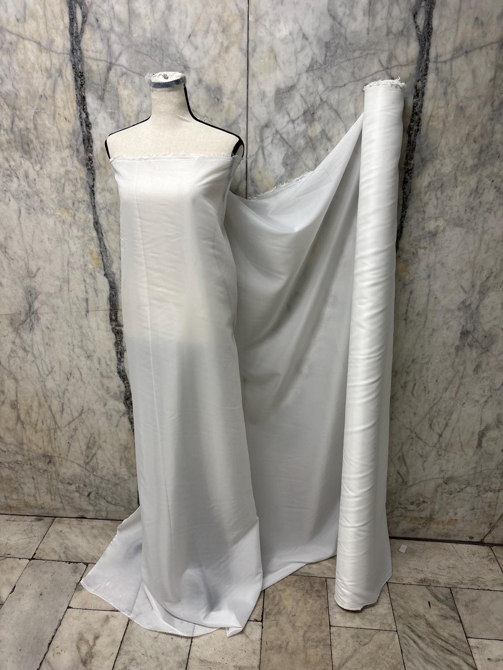 Poly Lining Fabric - White - 58" Width