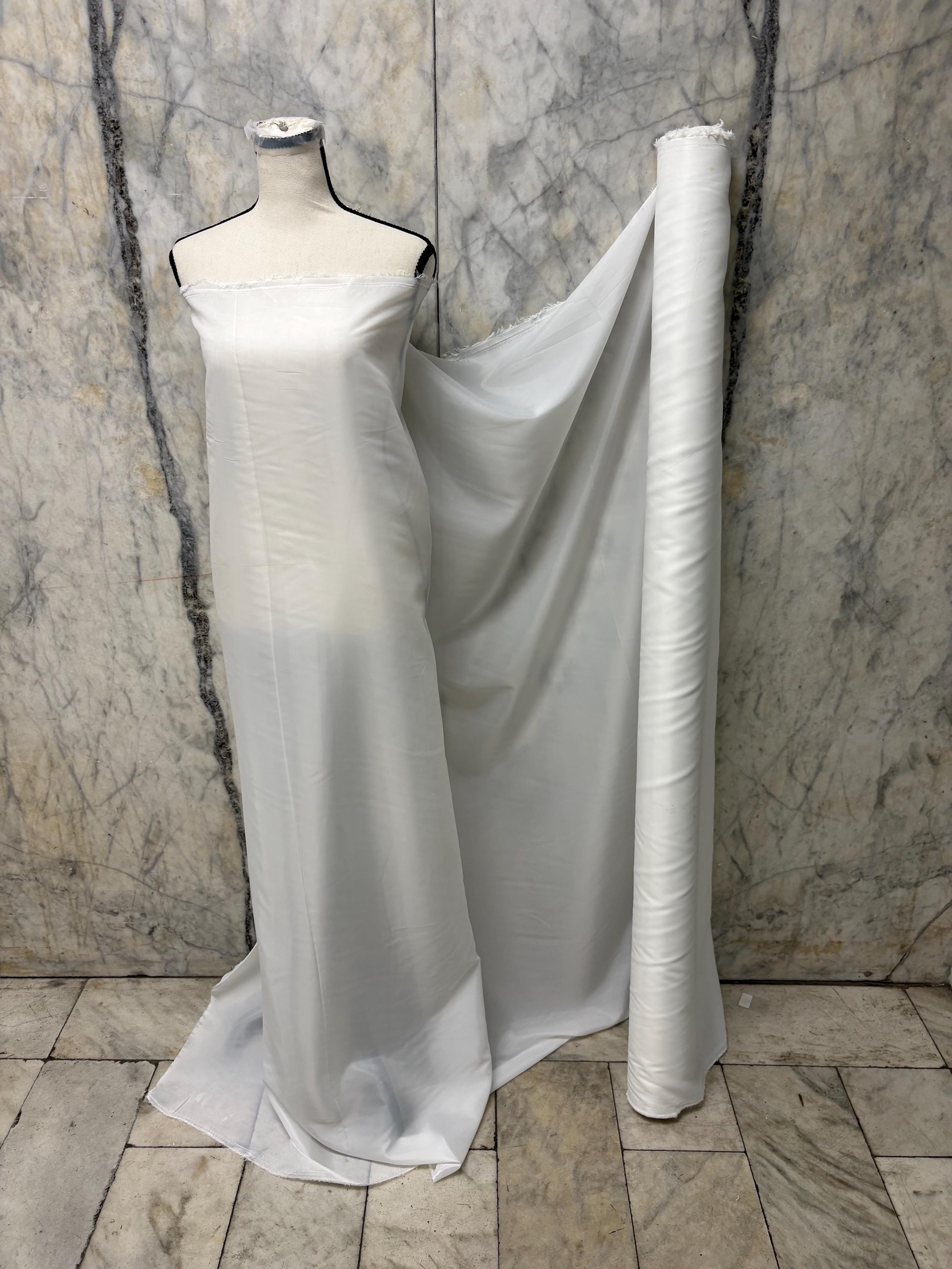 Poly Lining Fabric - White - 58" Width