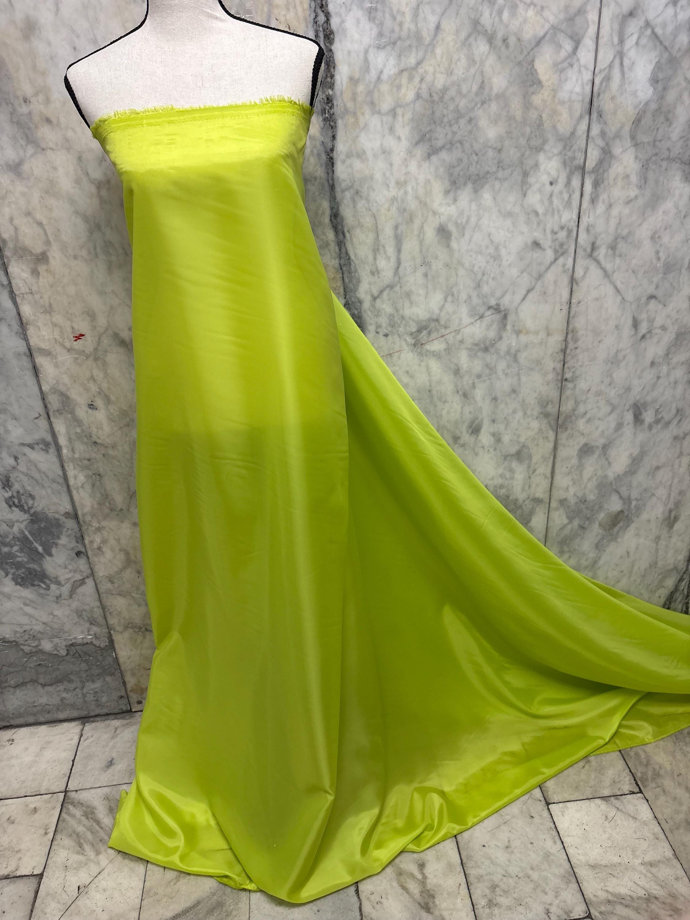 Poly Lining Fabrics - Lime yellow - 60" Width