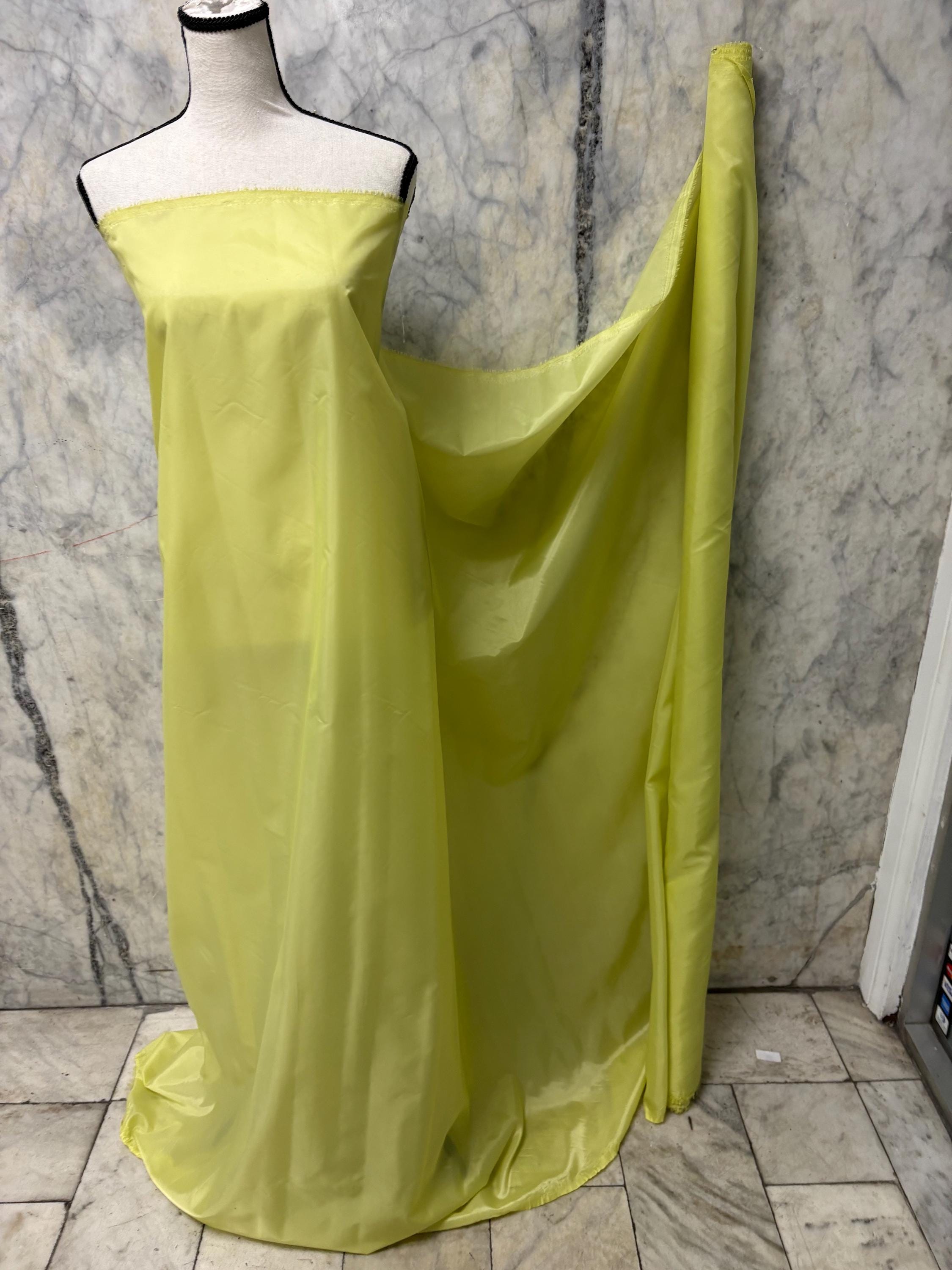 Poly Lining Fabrics - Sage Yellow - 60" Width