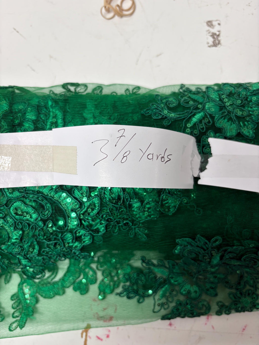 Lace fabric - Kelly Green- 49/50" Width - Design US50