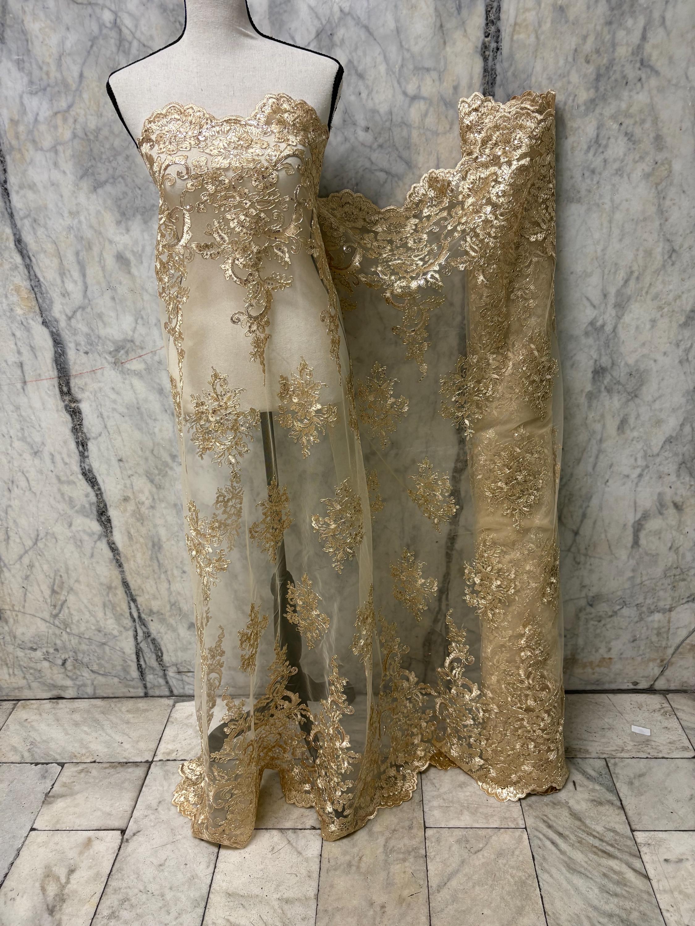 Lace fabric - Champagne - 49" Width - Design US50