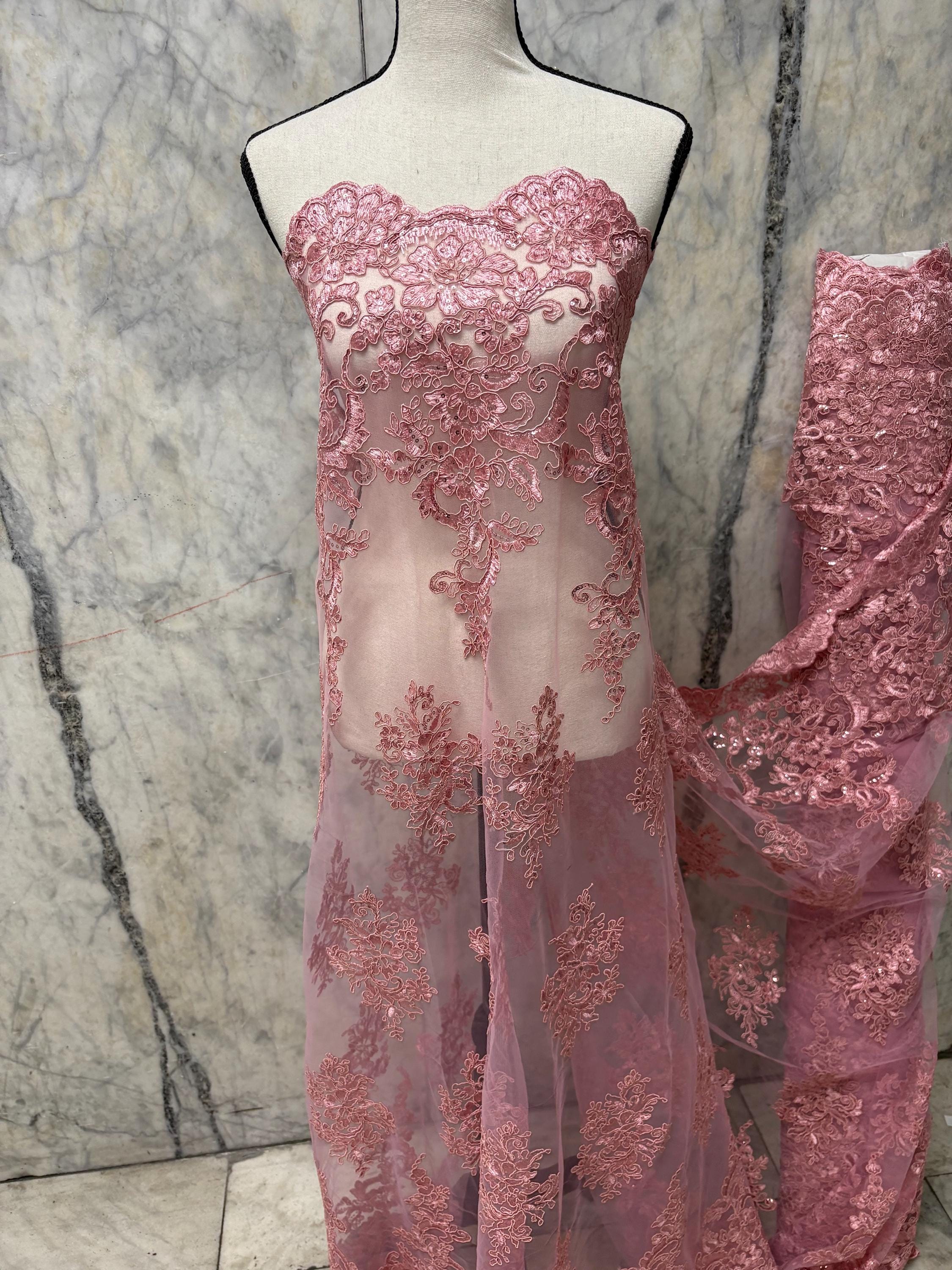 Lace fabric - Dusty Rose - 49/50" Width - Design US50