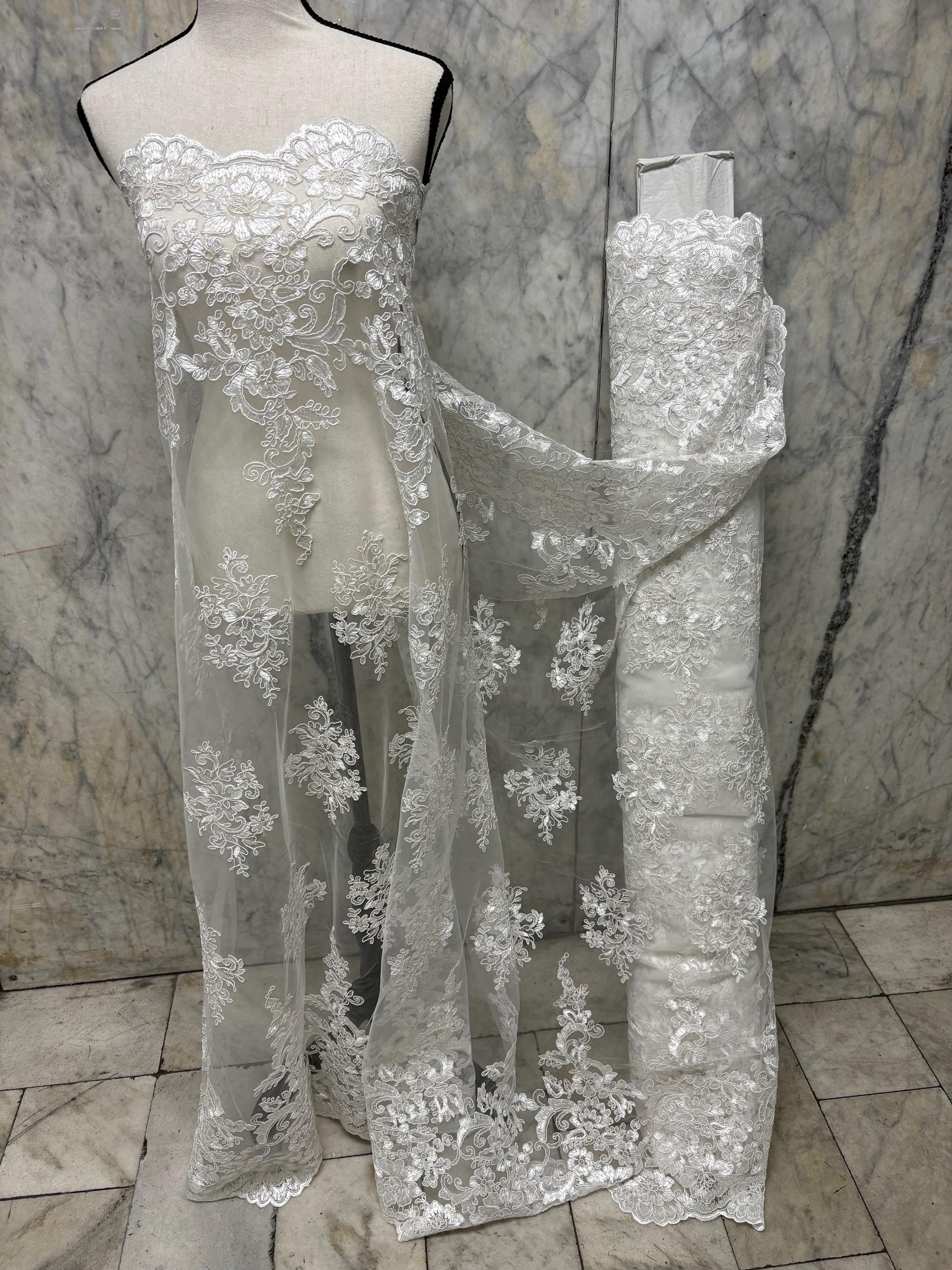 Lace Fabric - Ivory - 49/50" Width - Ref. US50