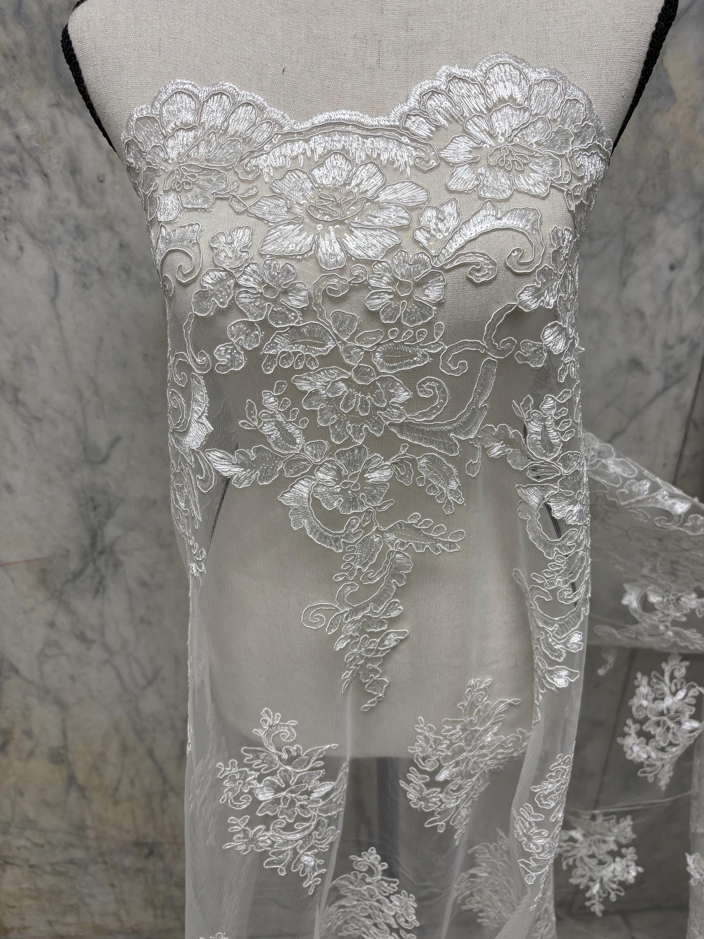 Lace Fabric - Ivory - 49/50" Width - Ref. US50