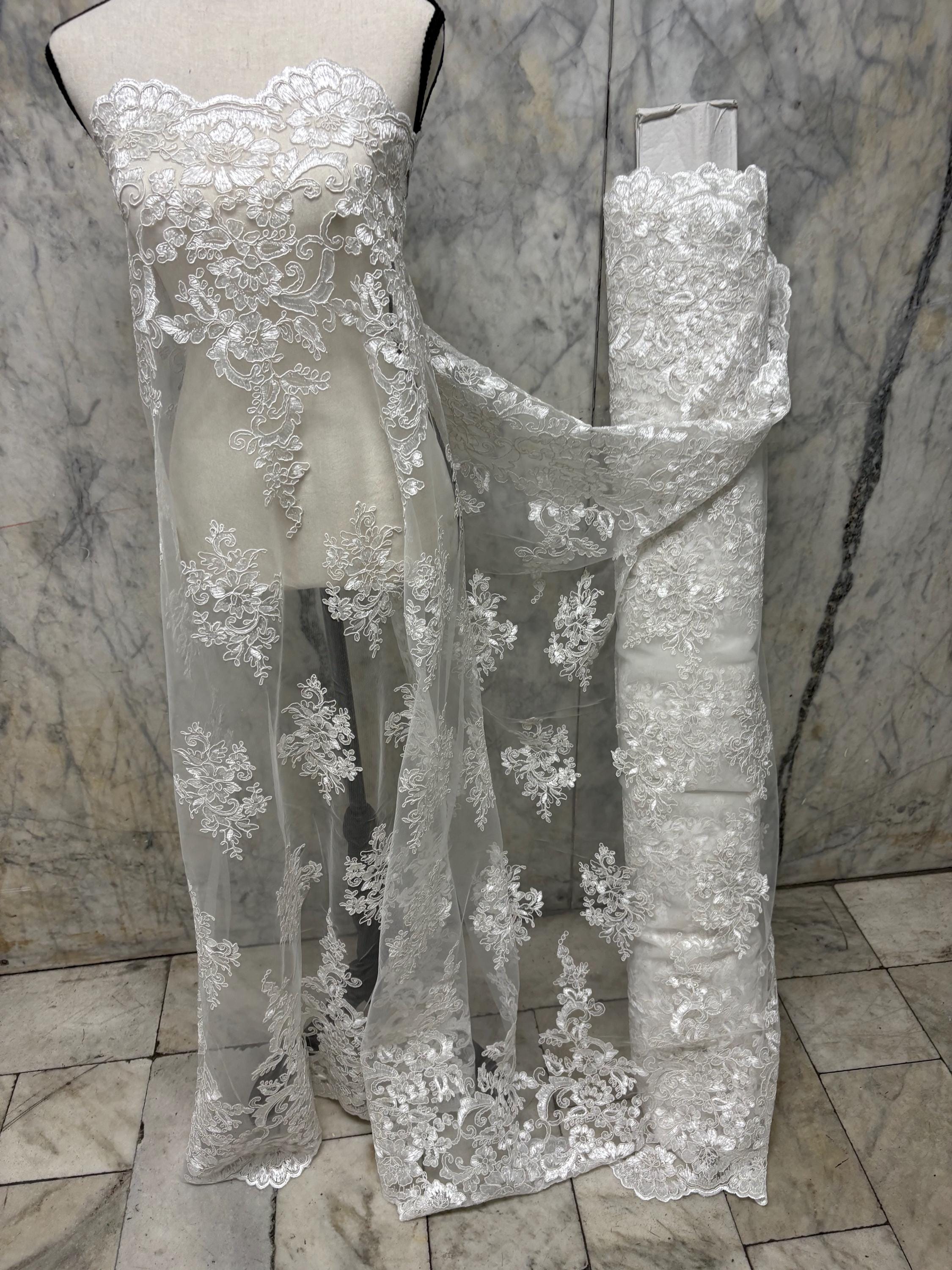 Lace Fabric - Ivory - 49/50" Width - Ref. US50
