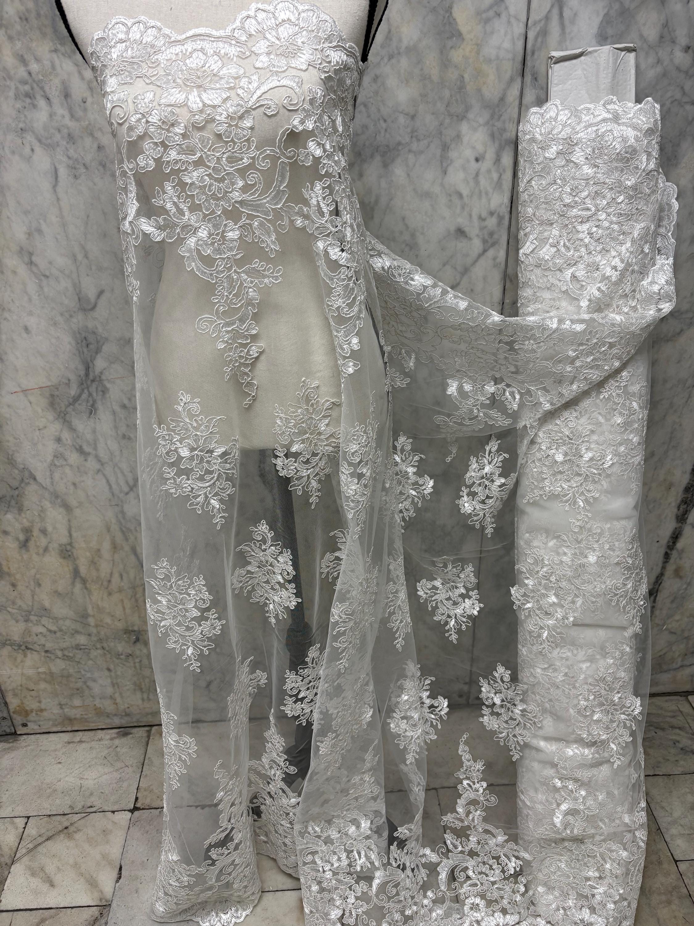 Lace Fabric - Ivory - 49/50" Width - Ref. US50