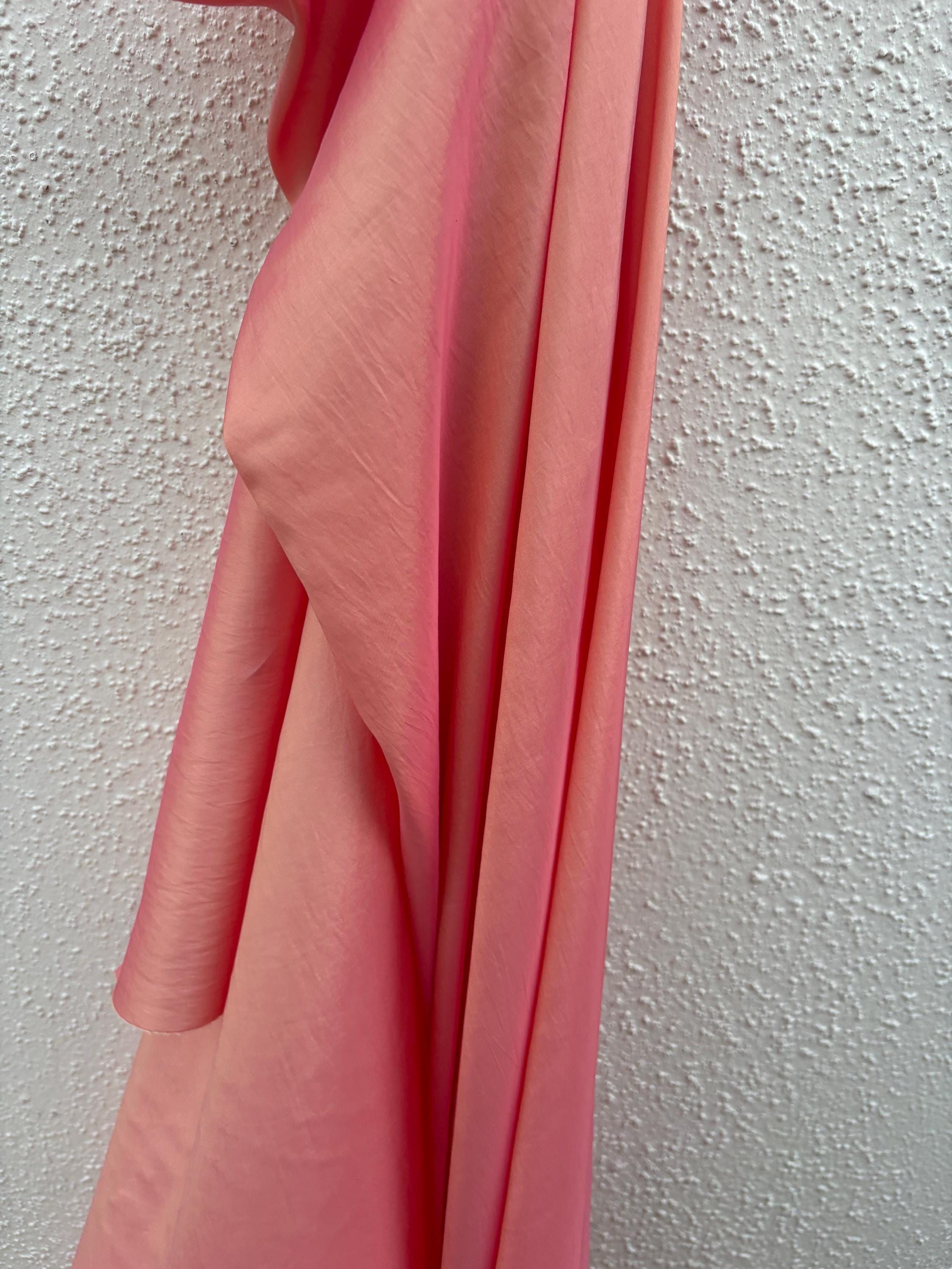 Taffeta Fabric - Coral Yellow - 59" Width - Known as iridescent taffeta