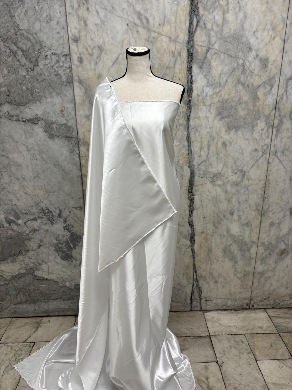 3 Yards Bridal satin fabric - White - 58" Width - Ref. Nas725