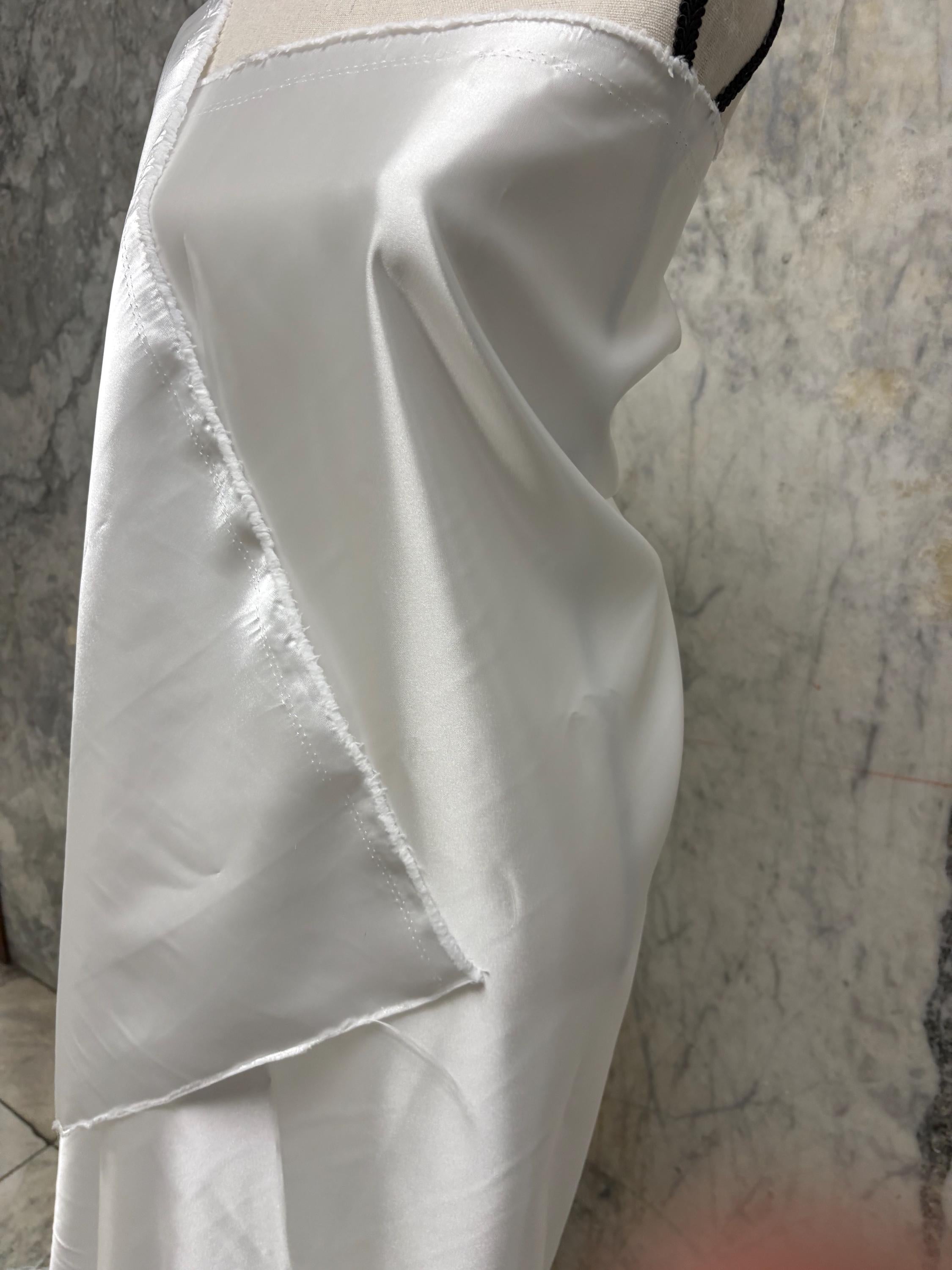3 Yards Bridal satin fabric - White - 58" Width - Ref. Nas725